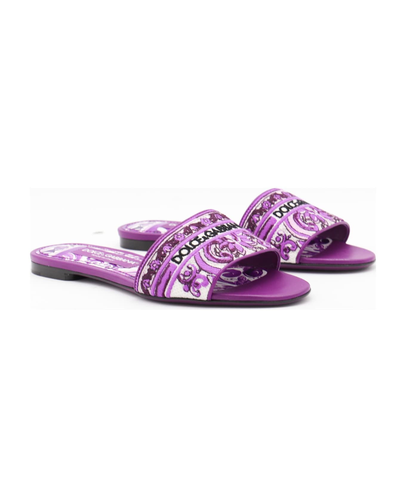 Dolce 
Gabbana Purple Flats - MAIOLICA VIOLA