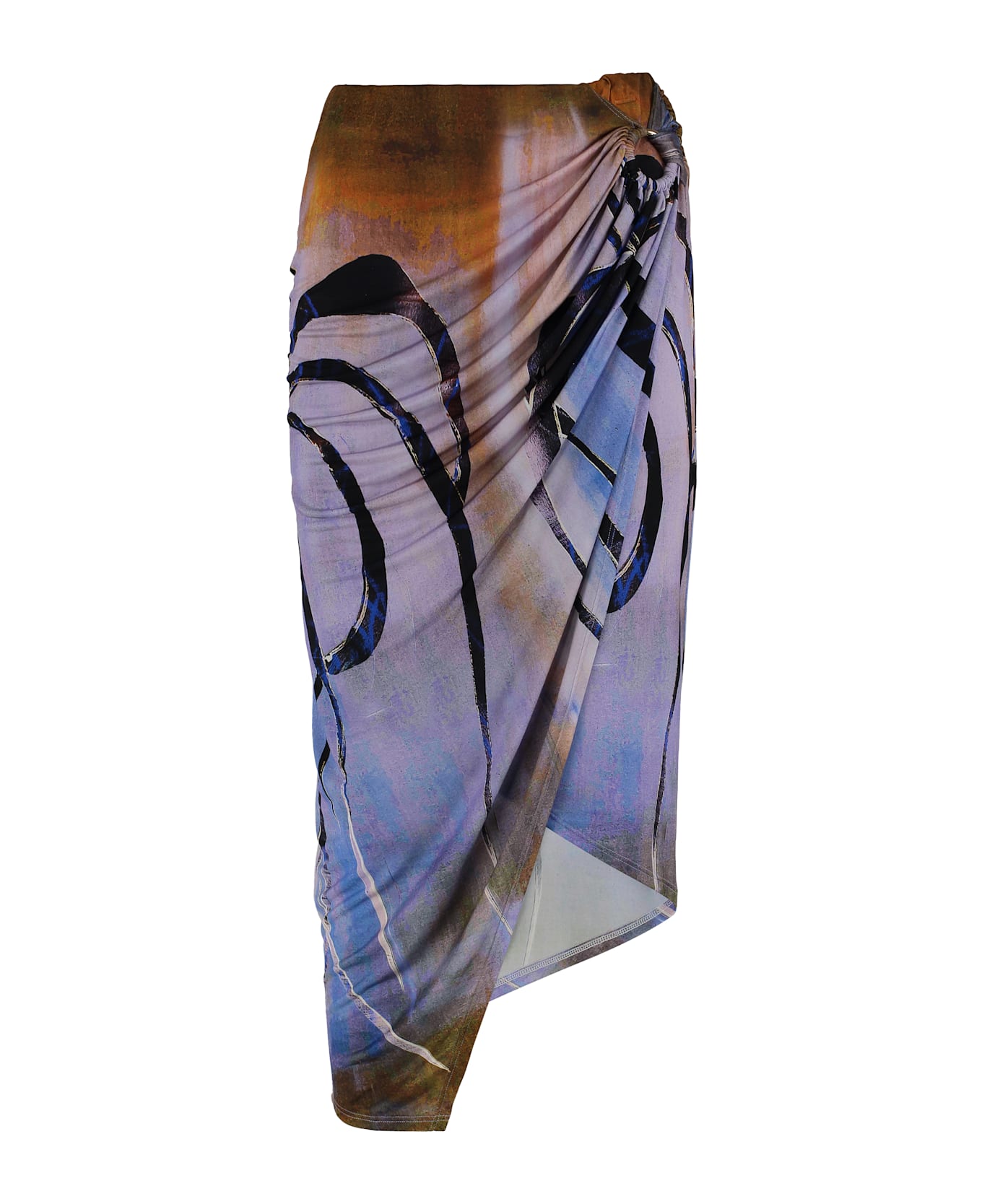 Louisa Ballou Enigma Printed Midi Skirt - Multicolor