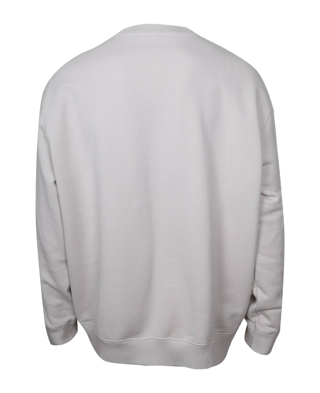 Lanvin Classic Cotton Sweatshirt With Logo - Bianco Ghiaccio