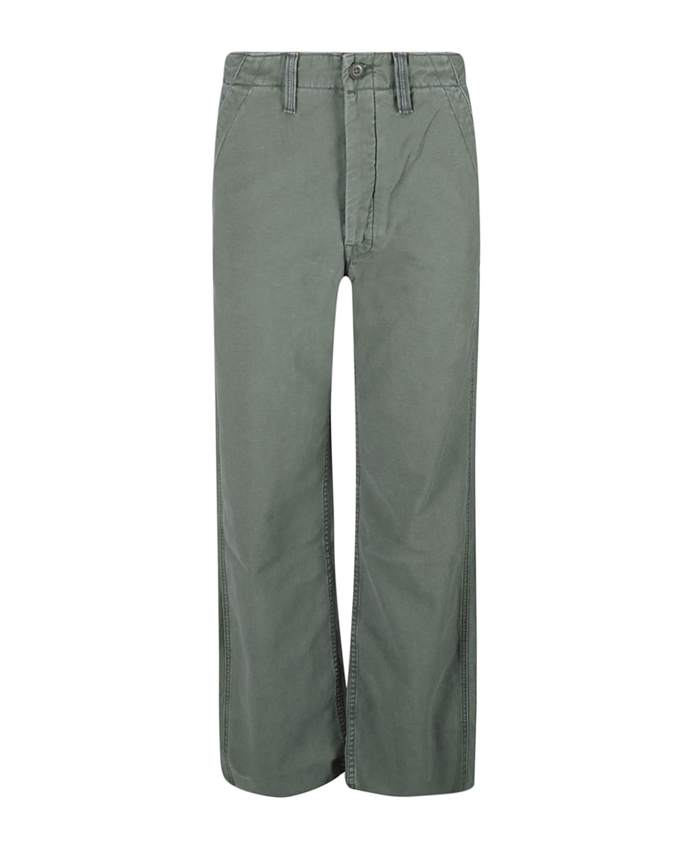 Mother The Major Sneak Fray Trousers - Green ボトムス