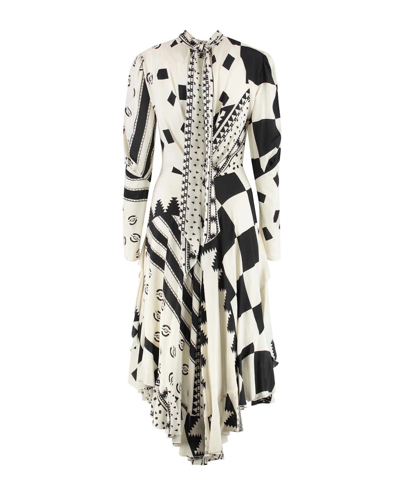 Etro Printed Silk Dress - White