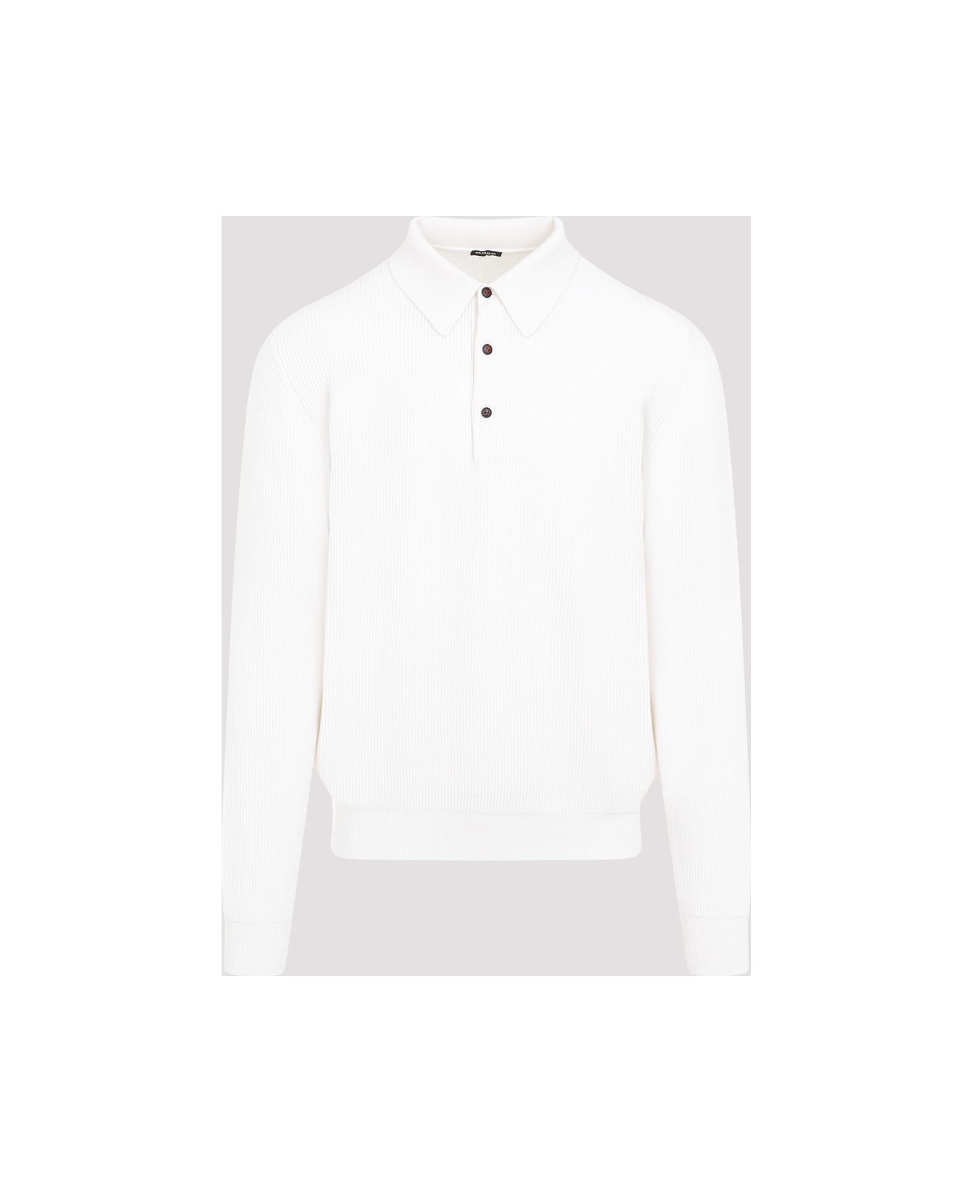 Kiton Knit Polo - Bianco