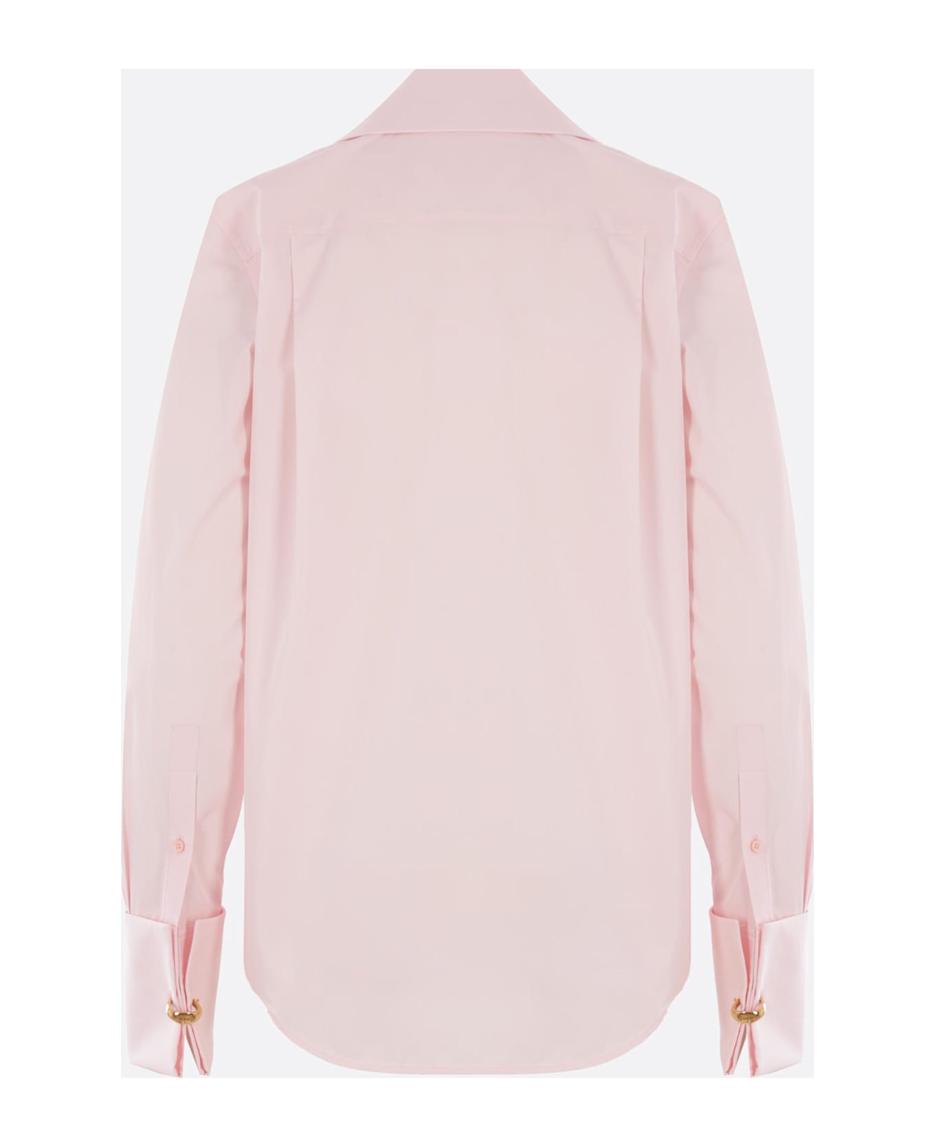 Loewe Poplin Shirt With Pleated Neck Tie - Pink