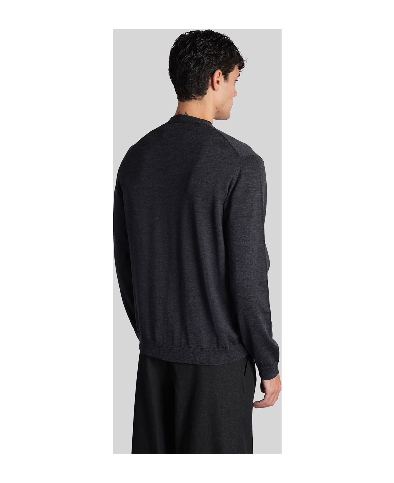 Roberto Collina Cardigan In Grey Wool - grey