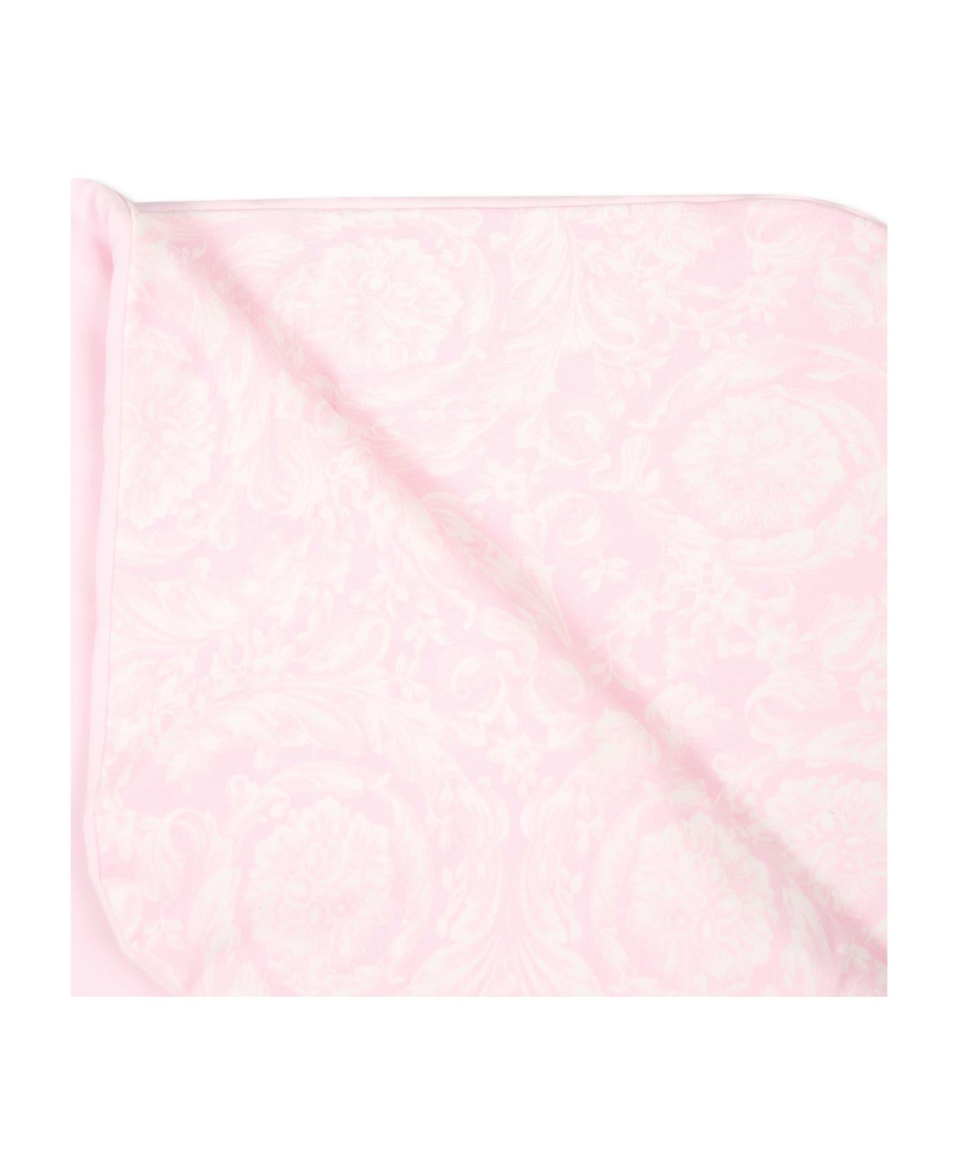 Versace Pink Blanket For Baby Girl With Medusa - Pink