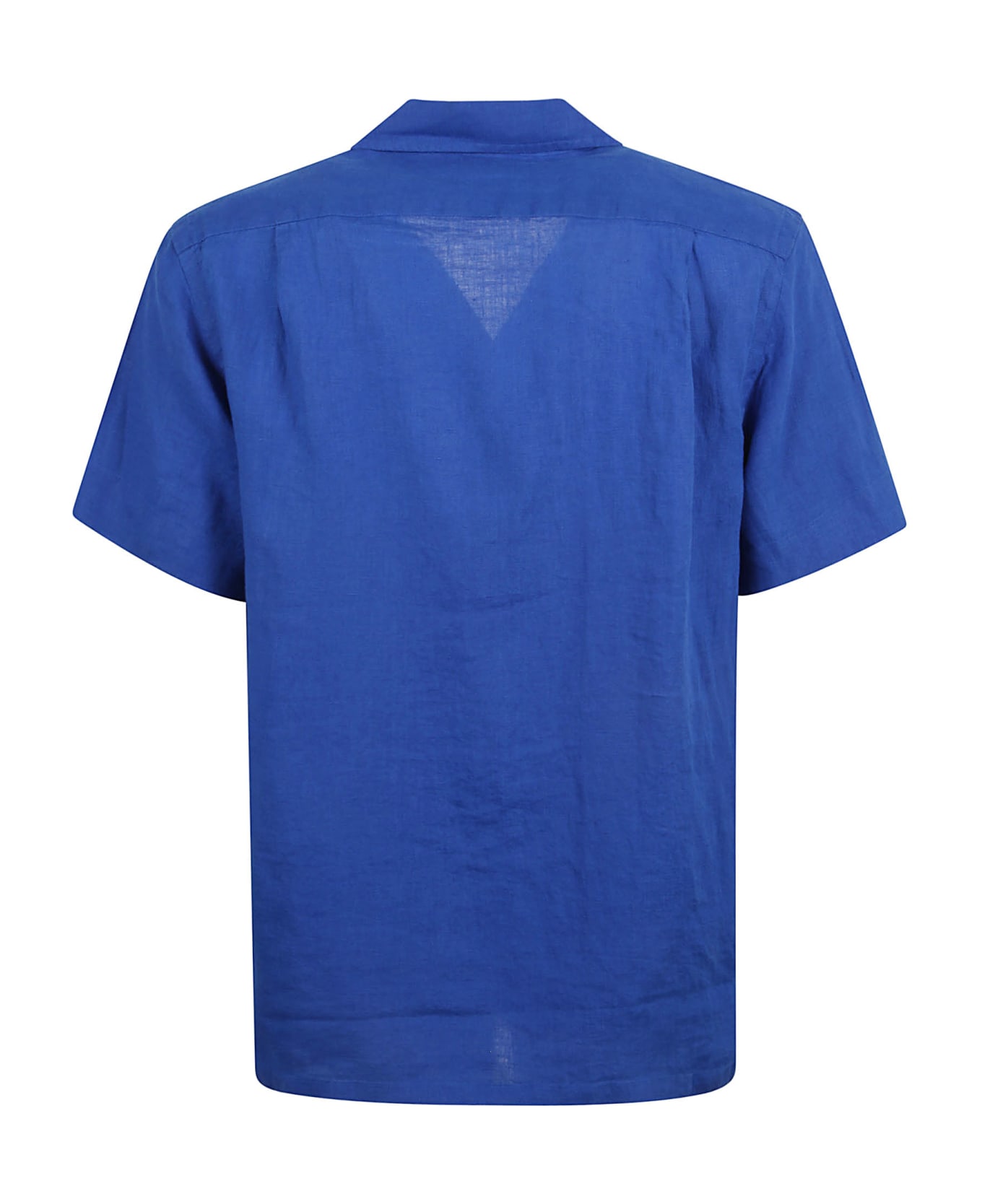 Ralph Lauren Patched Pocket Logo Embroidered Short-sleeved Shirt - Heritage Blue