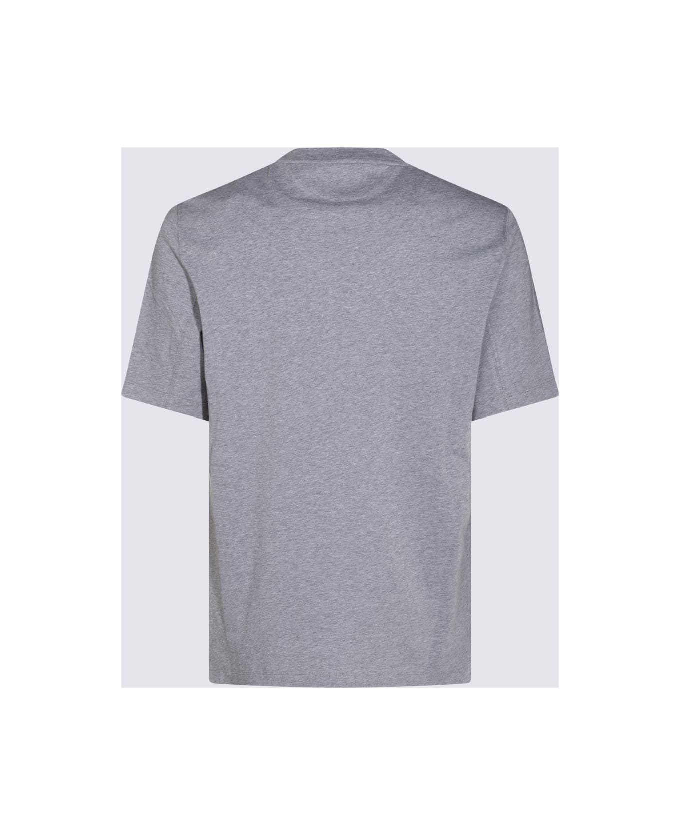 Brunello Cucinelli Grey Cotton T-shirt - GRIGIO MEDIO