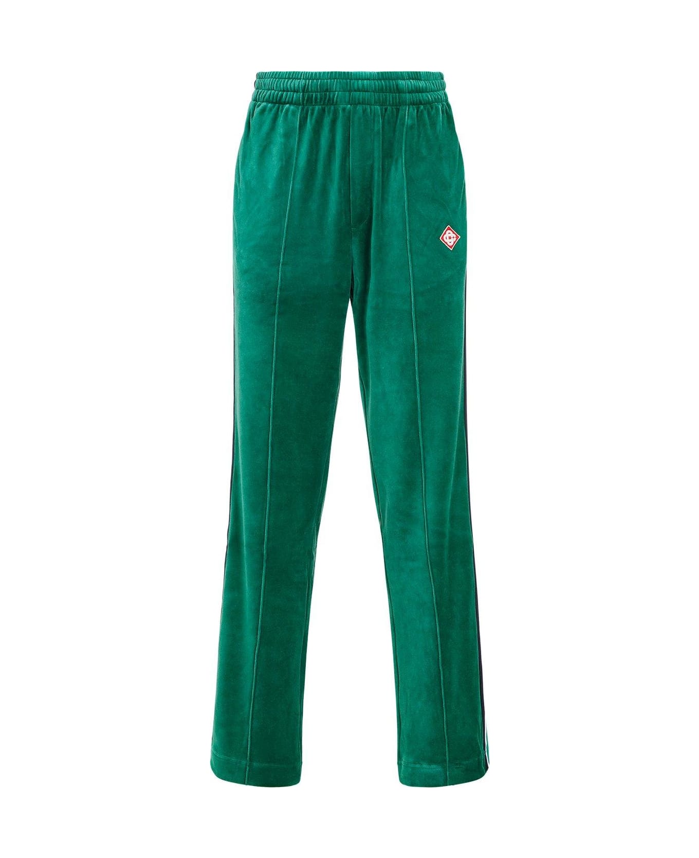 Casablanca Logo Embroidered Velvet Jogging Pants - Non definito