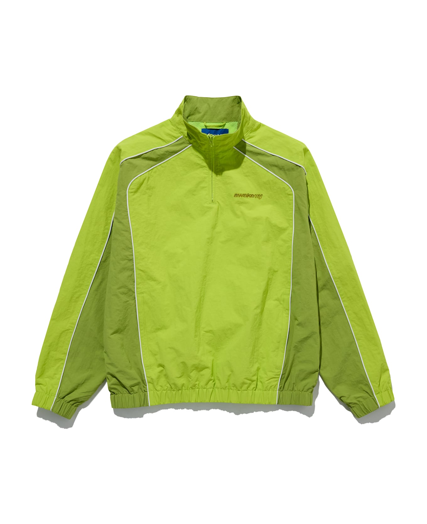 Awake NY Quarter Zip Track Jacket - Lime