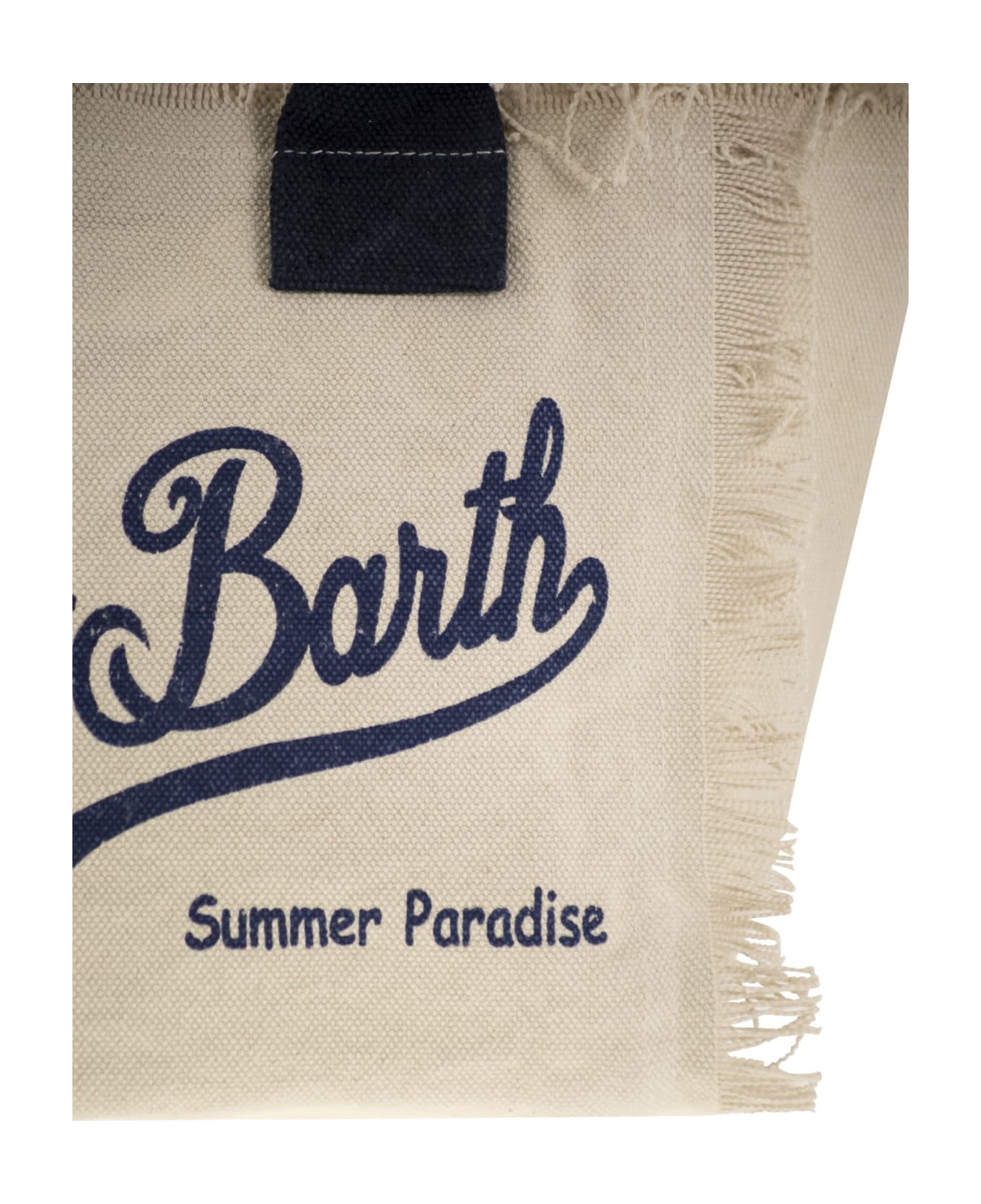 MC2 Saint Barth Colette - Fringed Canvas Bag - Cream