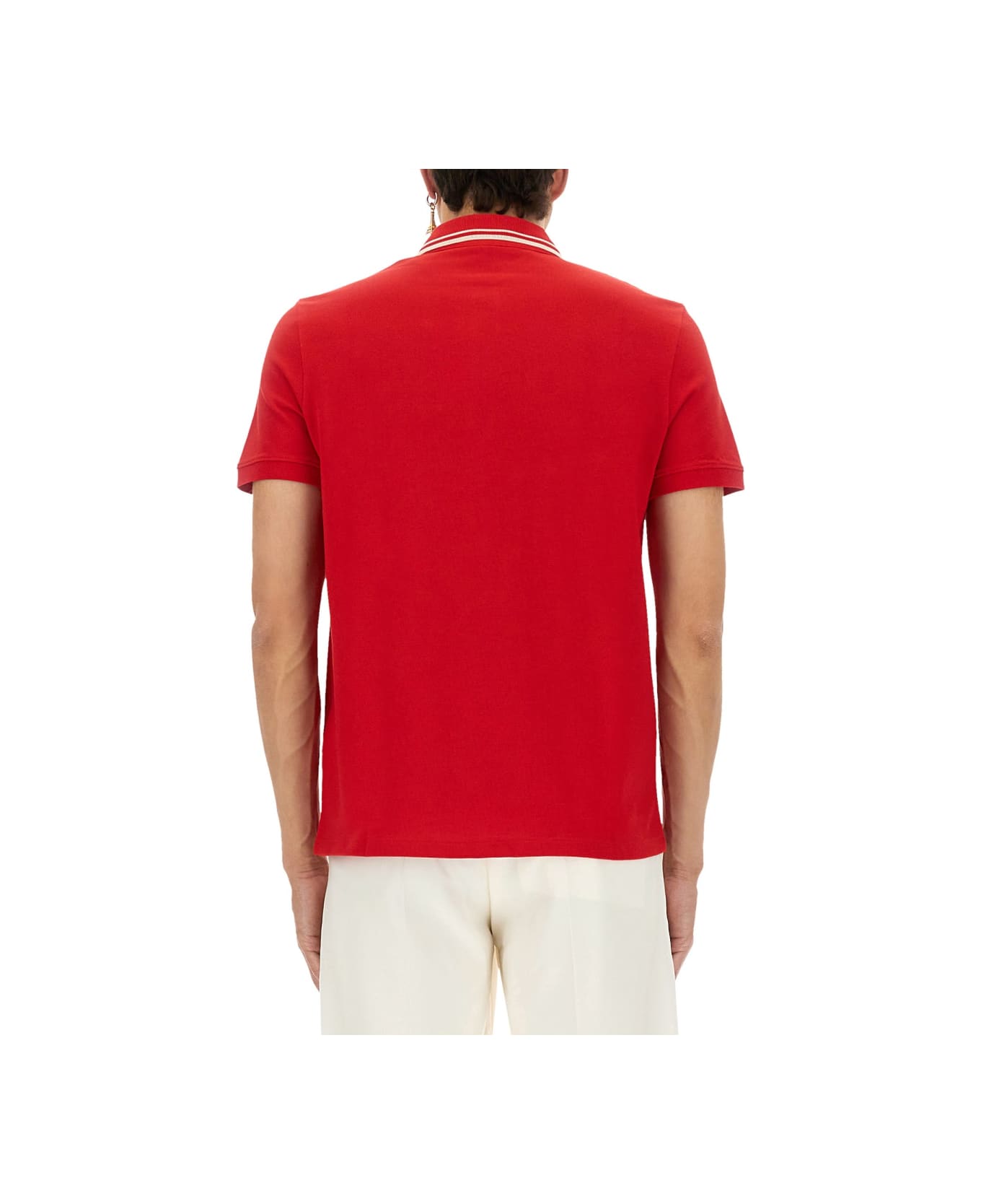 Valentino Polo Shirt With Signature Vlogo - Red