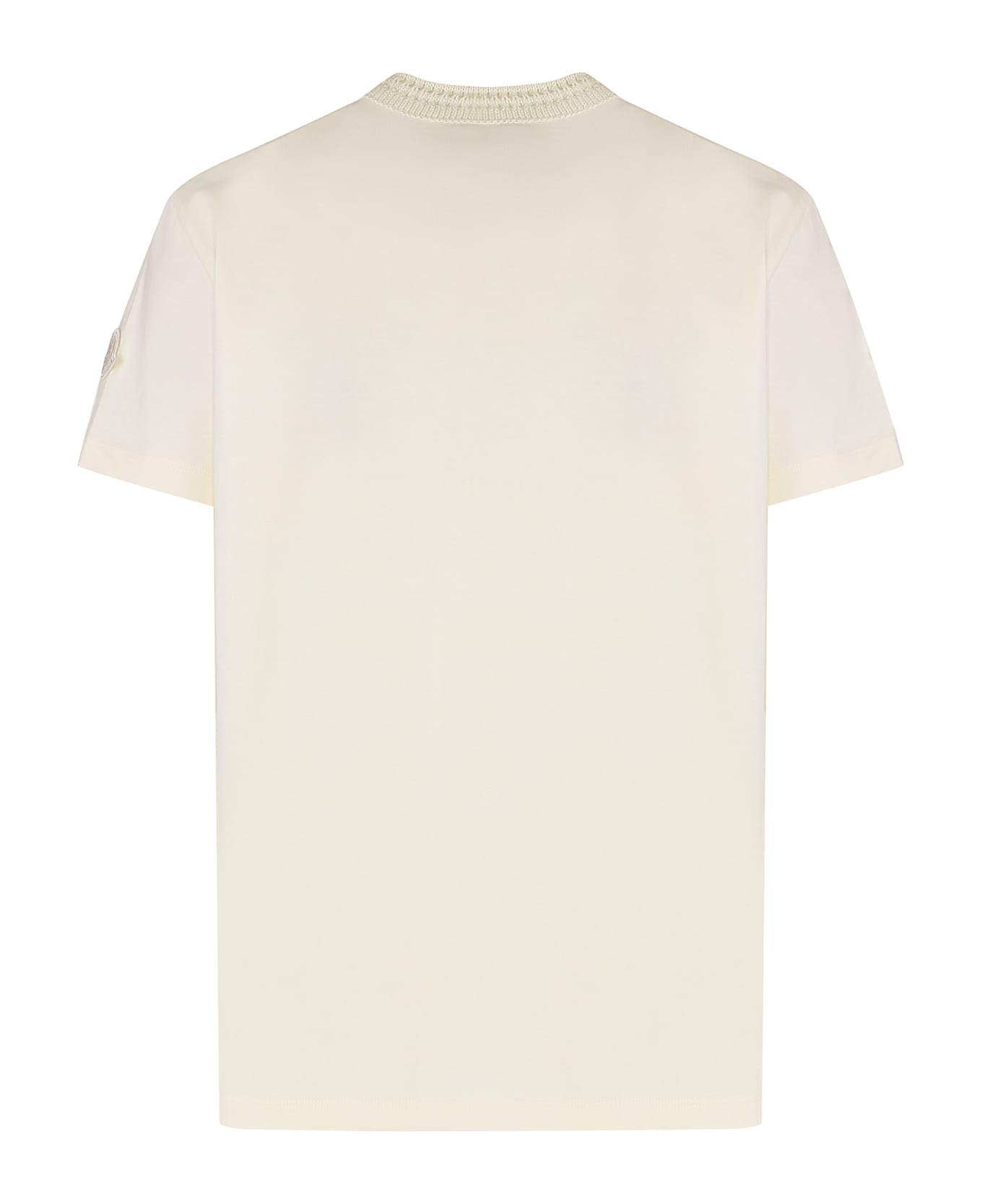 Moncler Cotton Crew-neck T-shirt - panna