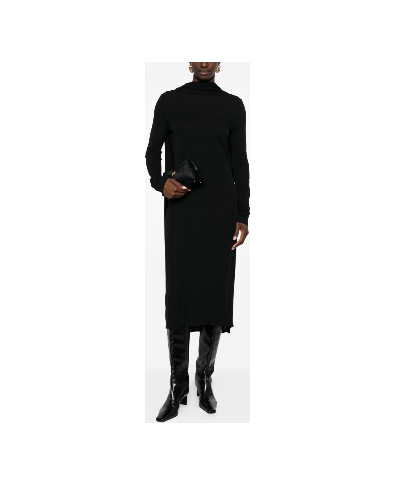 Totême Long Cape Dress - Black