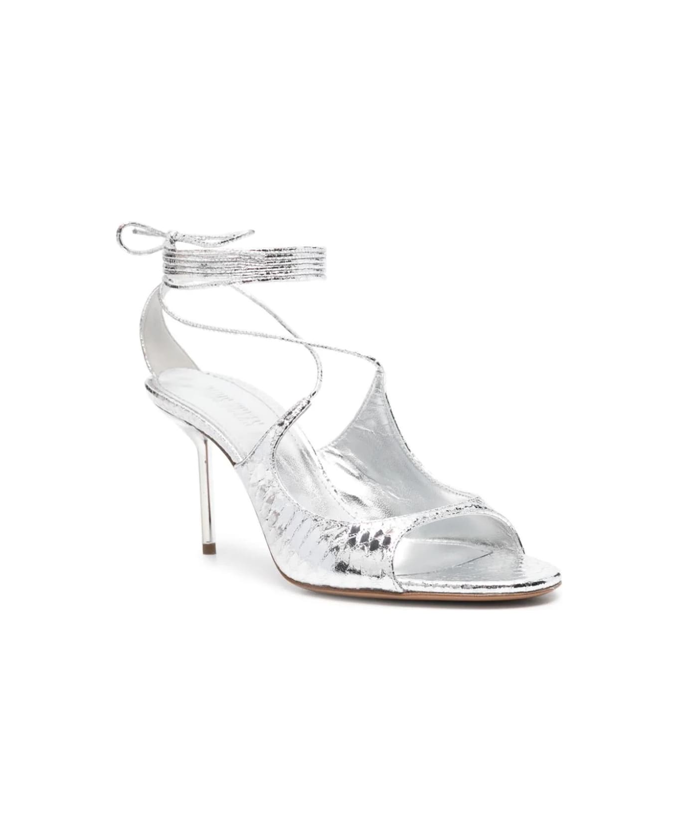 Paris Texas Heeled Sandals - Silver