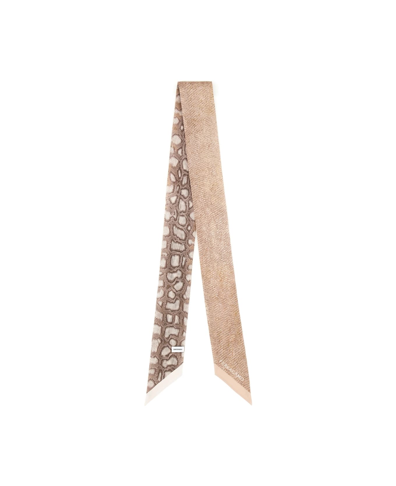 Ferragamo Silk Bandeau - BEIGE