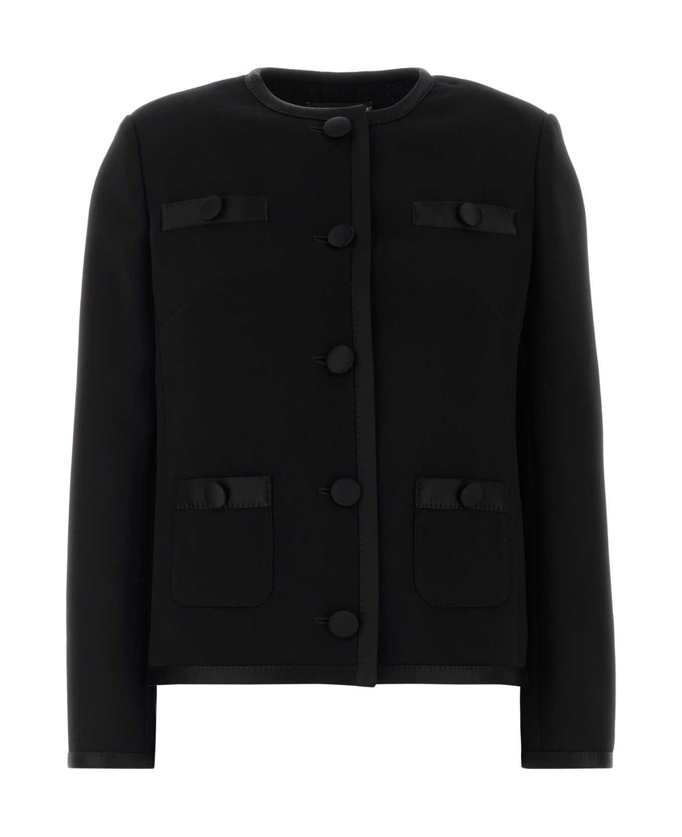 Dolce 
Gabbana Black Wool Blend Blazer - Black