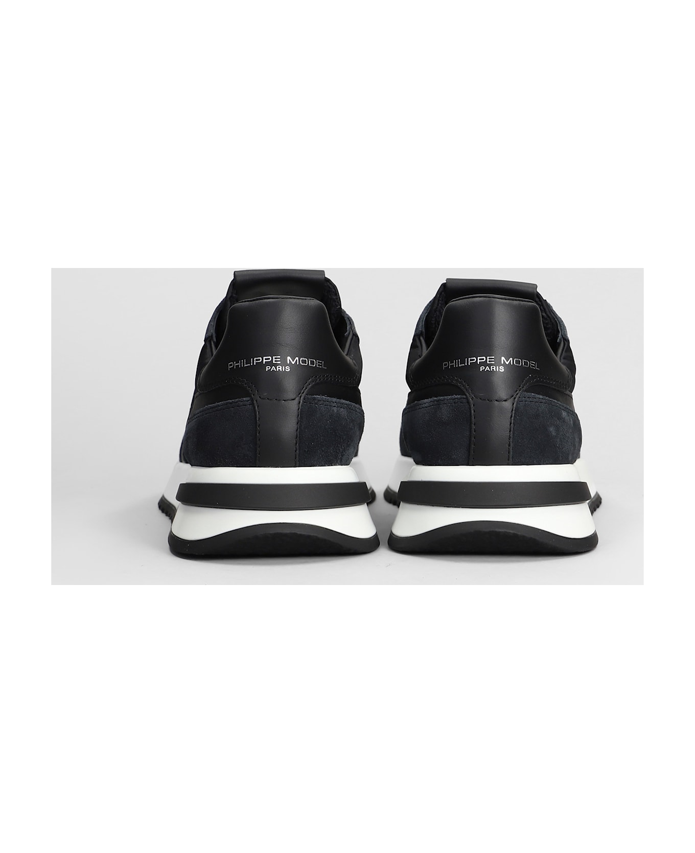 Philippe Model Tropez 2.1 Low Sneakers In Black Suede And Fabric - black