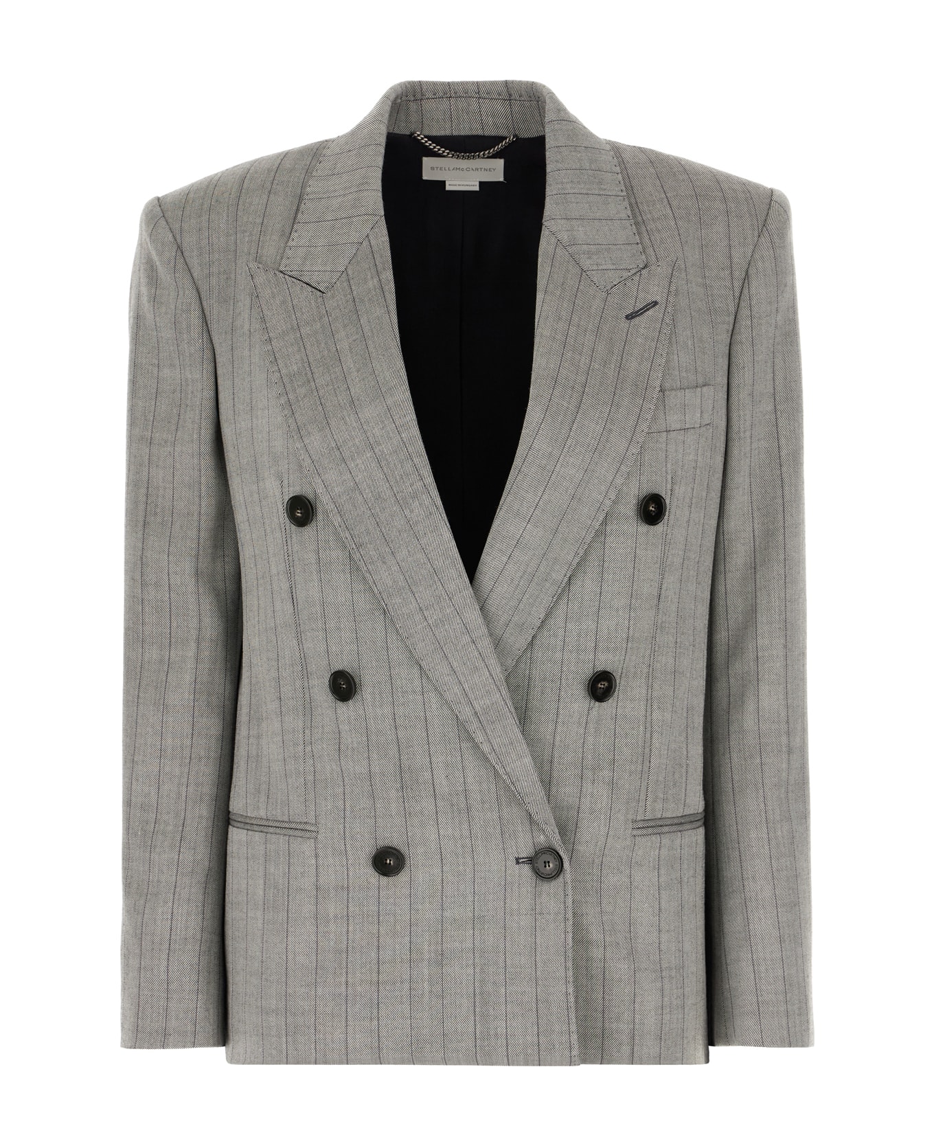Stella McCartney Embroidered Stretch Wool Blazer - Grey