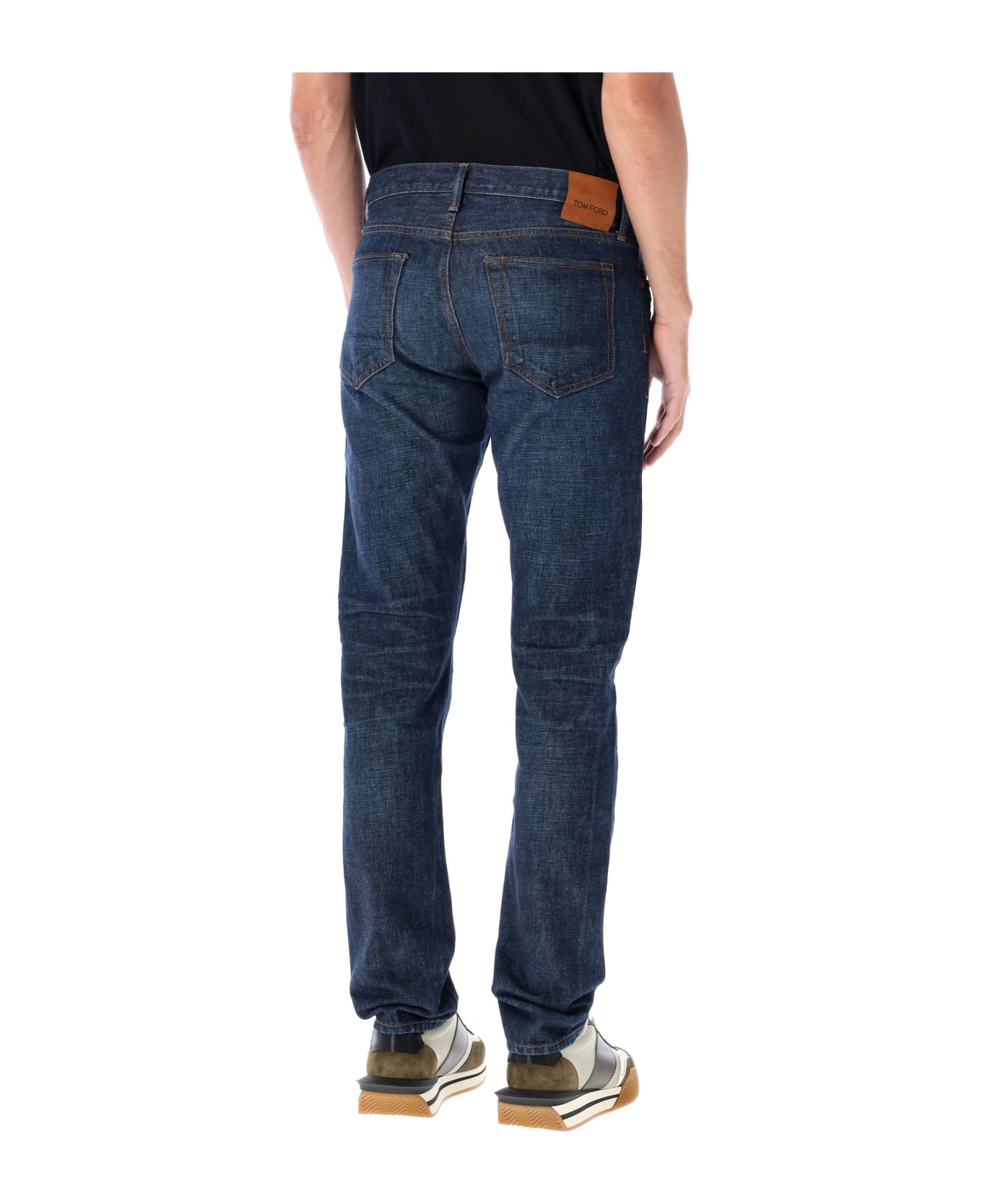 Tom Ford Slim Denim Jeans - INDIGO WASHED