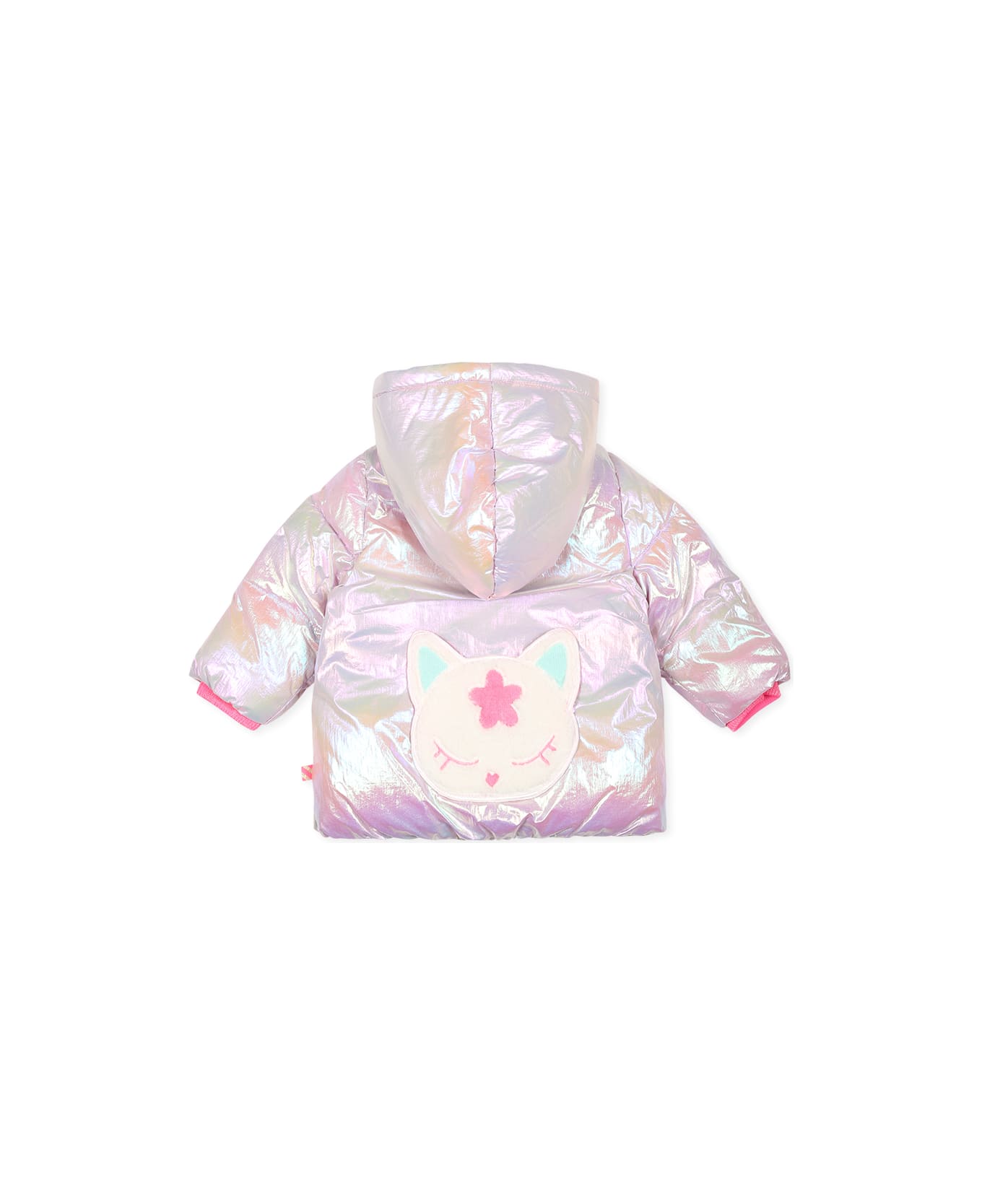 Billieblush Pink Down Jacket For Baby Girl With Cat - Pink