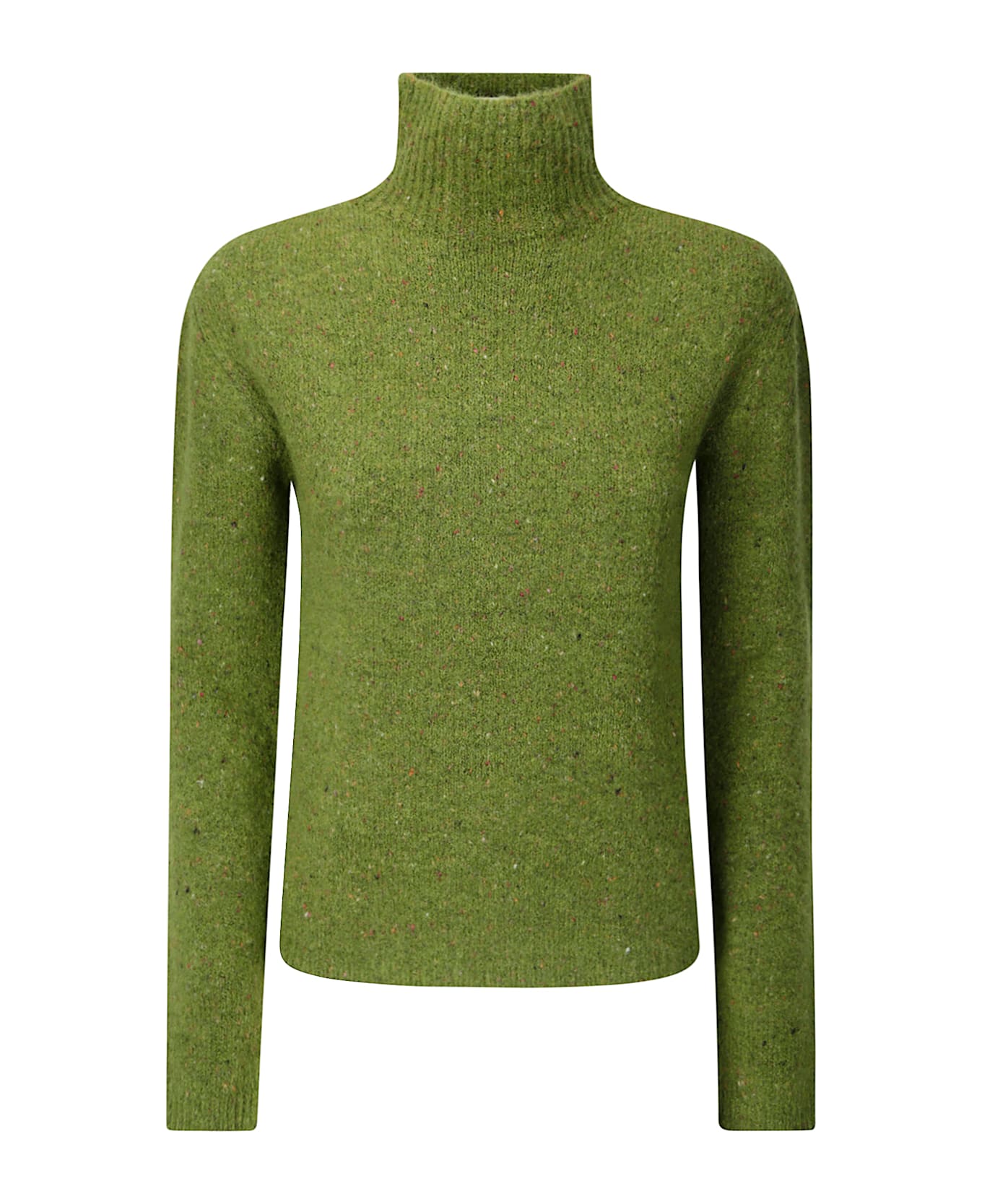 Hira Alpaca High Collar - GREEN