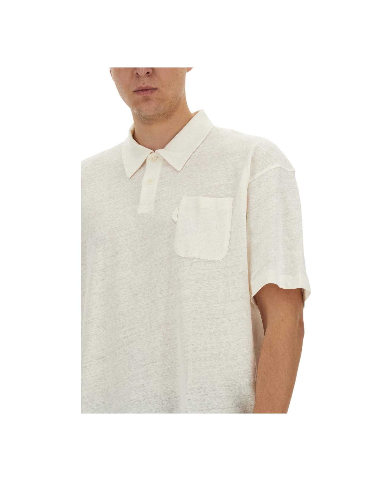 YMC Polo "ivy" - WHITE ポロシャツ