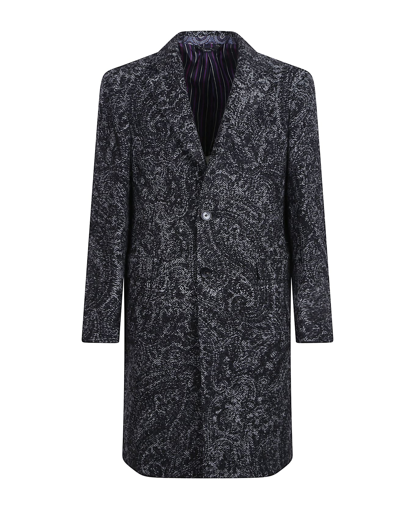 Etro Roma Classic Coat - Grigio