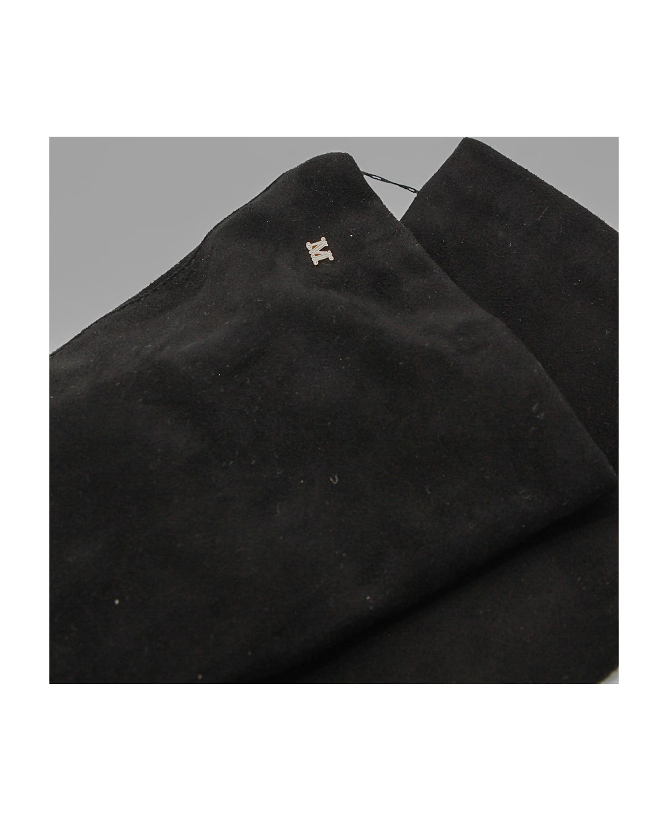 Max Mara Black Leather Gloves - Nero