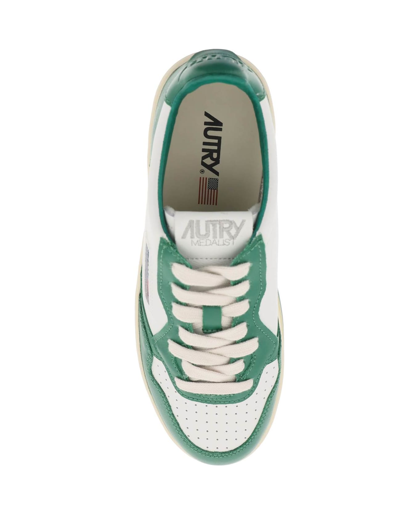 Autry Medalist Low Sneakers - WHITE GREEN (White)