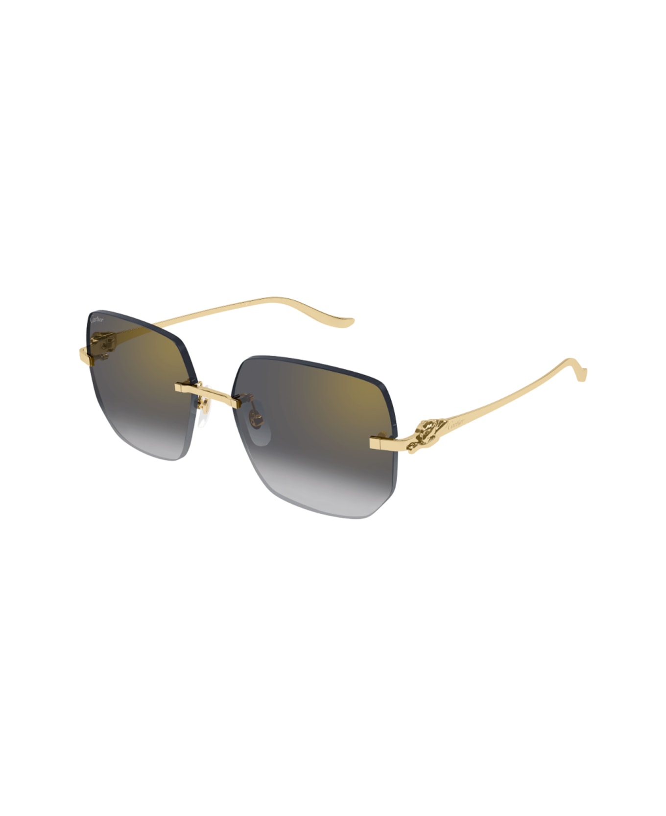 Cartier Eyewear Cartier Ct0549s Panthere De Cartier 001 Gold Grey Sunglasses - Oro
