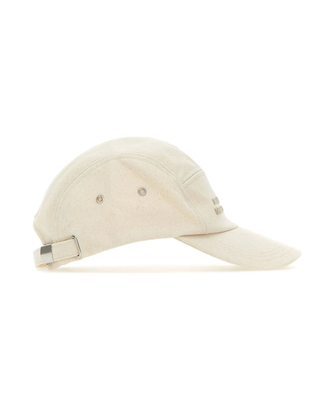 Isabel Marant Malange Ivory Cotton Tedji Baseball Cap - POWDER 帽子