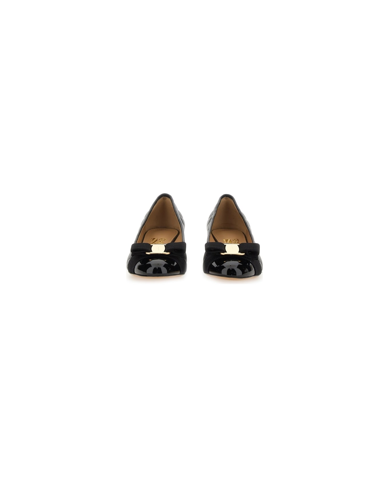 Ferragamo Bow Neckline Vara - BLACK