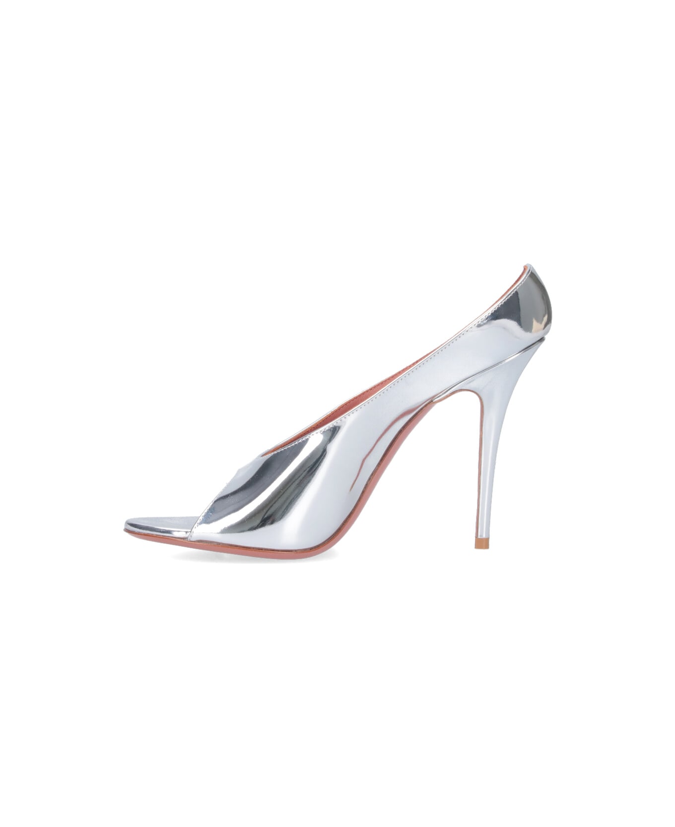 Amina Muaddi "anok Slipper" Pumps Sandals - Silver