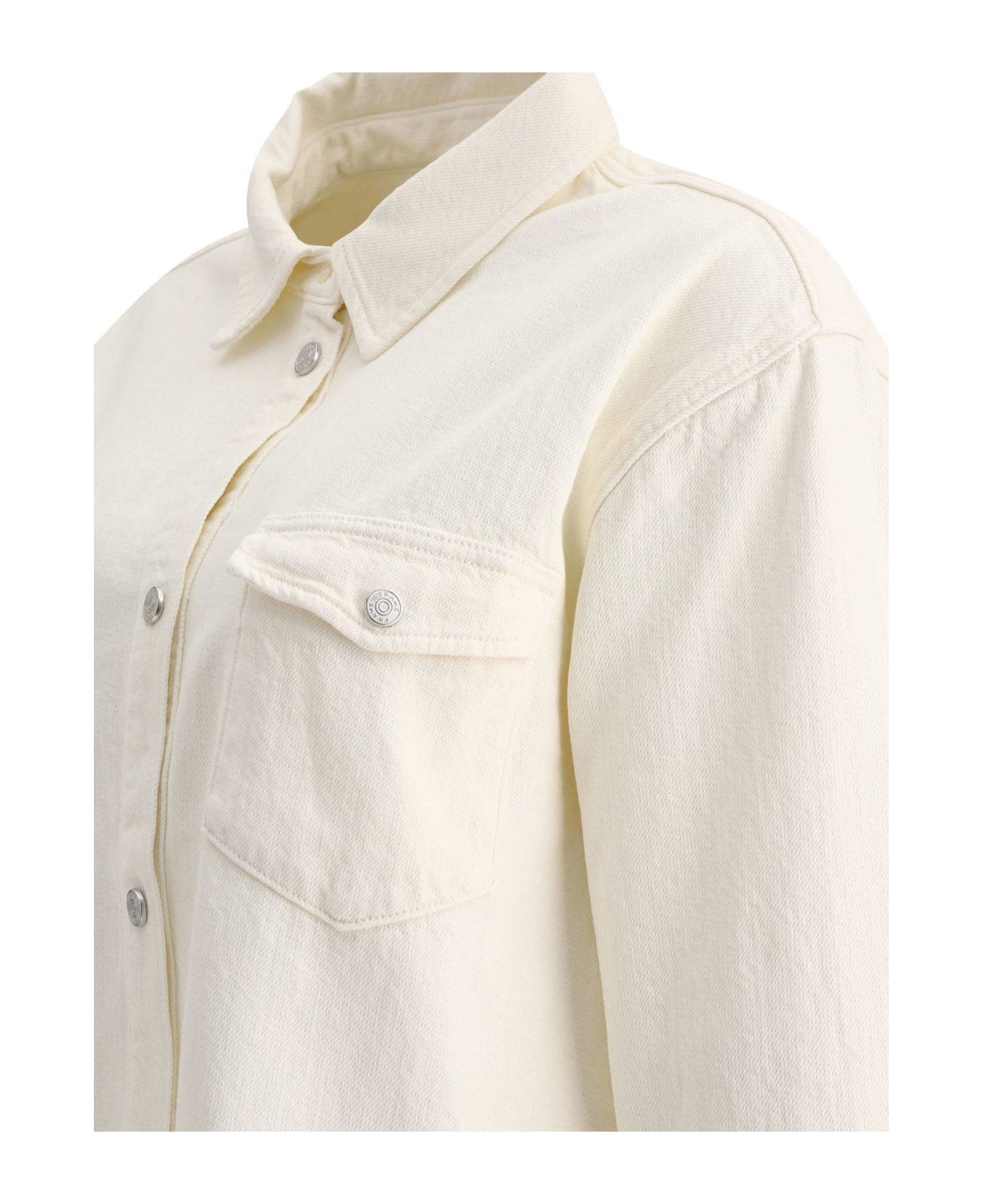 Frame Long-sleeved Buttoned Shirt - Off White シャツ