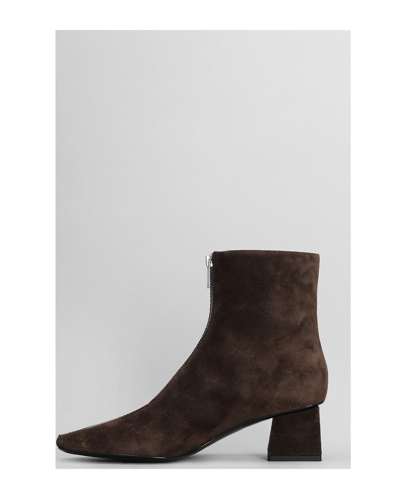 Simkhai Ryder High Heels Ankle Boots In Brown Suede - brown