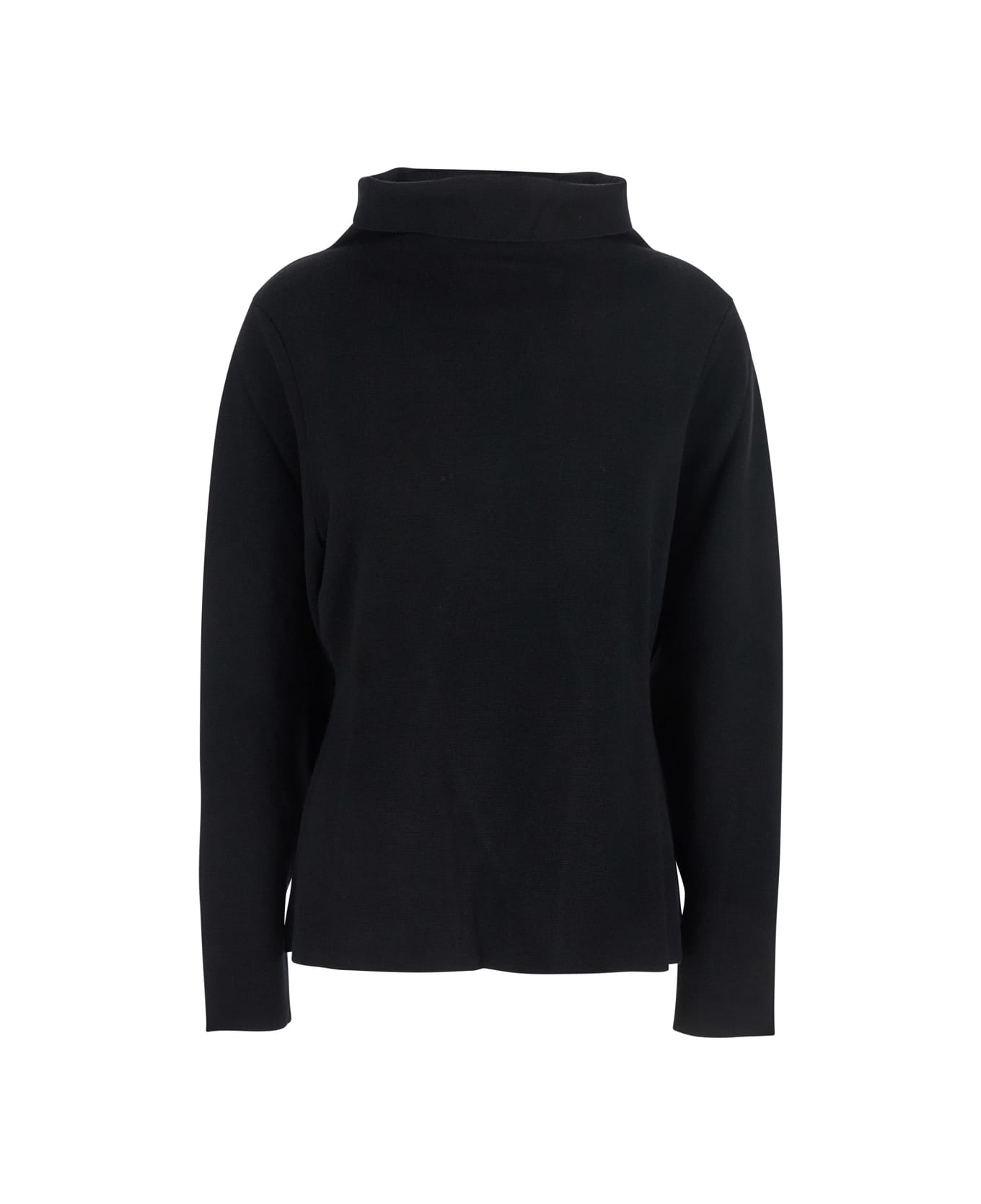 Parosh Black Sweater With High Neck In Wool And Cashmere Woman - Black