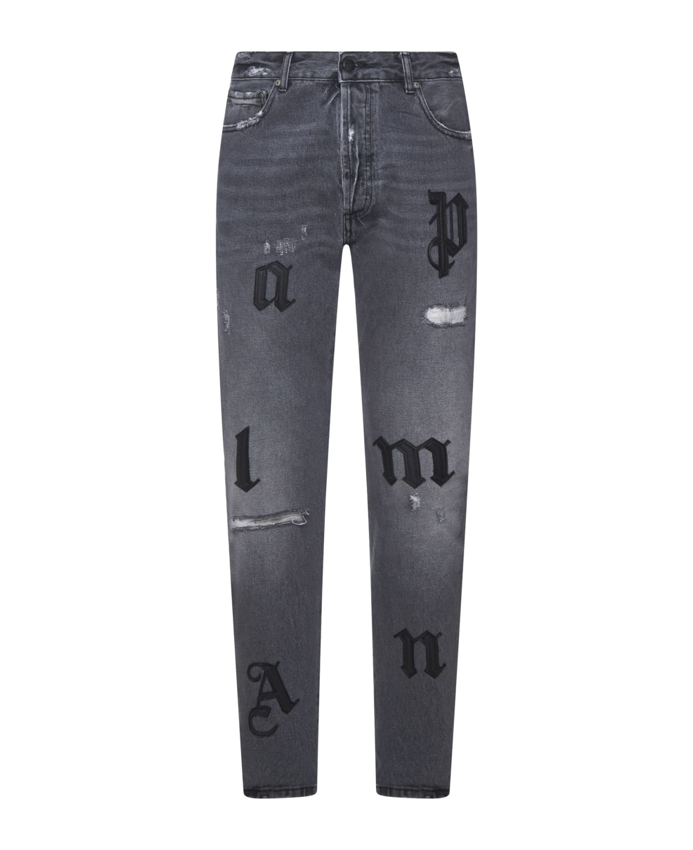 Palm Angels Jeans - Medium grey black