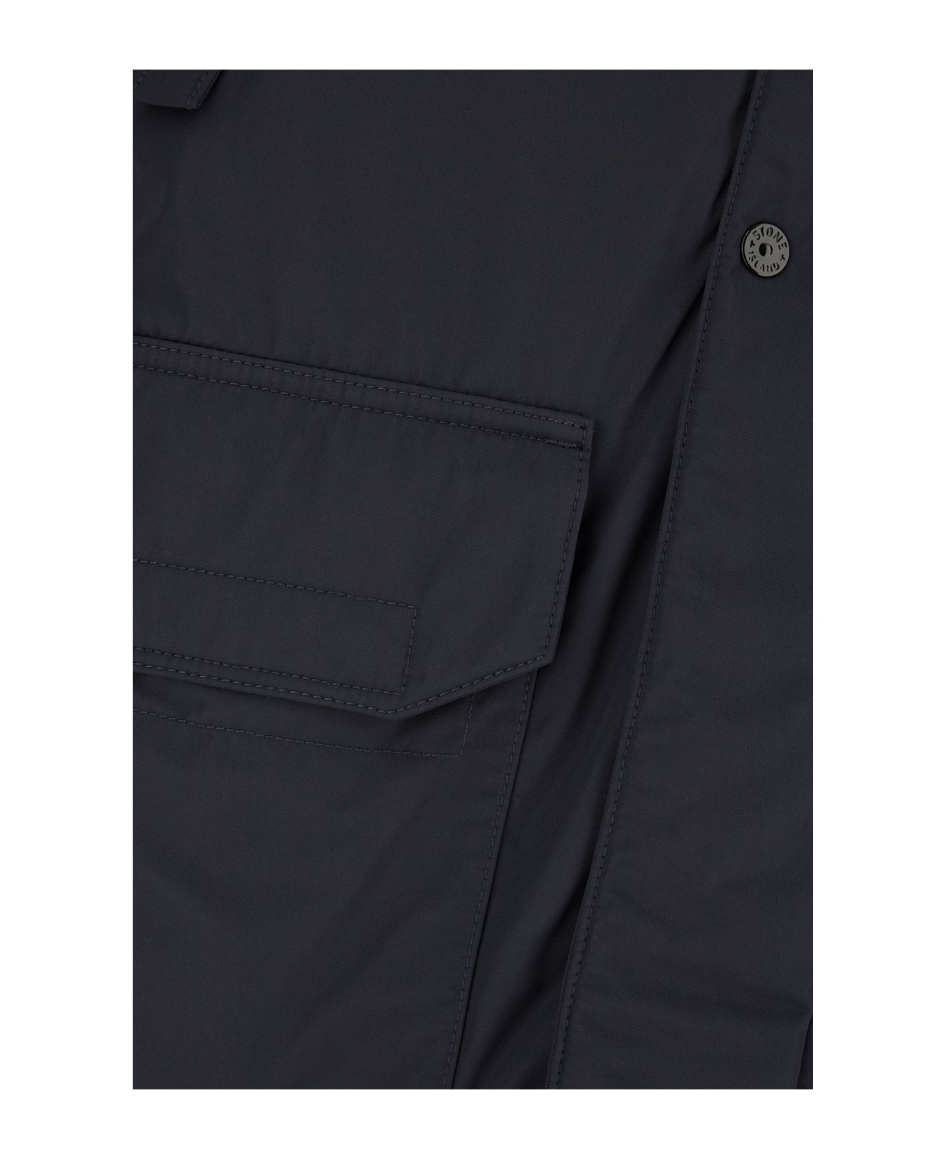 Stone Island Midnight Blue Polyester Down Jacket - NAVY BLUE