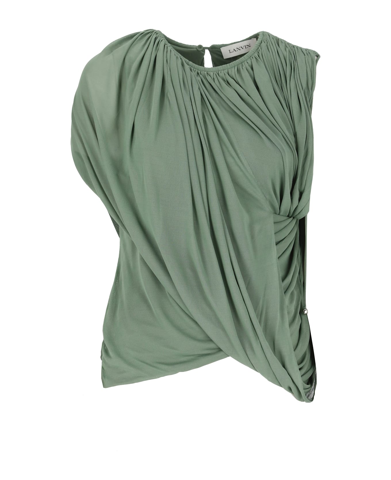 Lanvin Viscose And Silk Top - Green