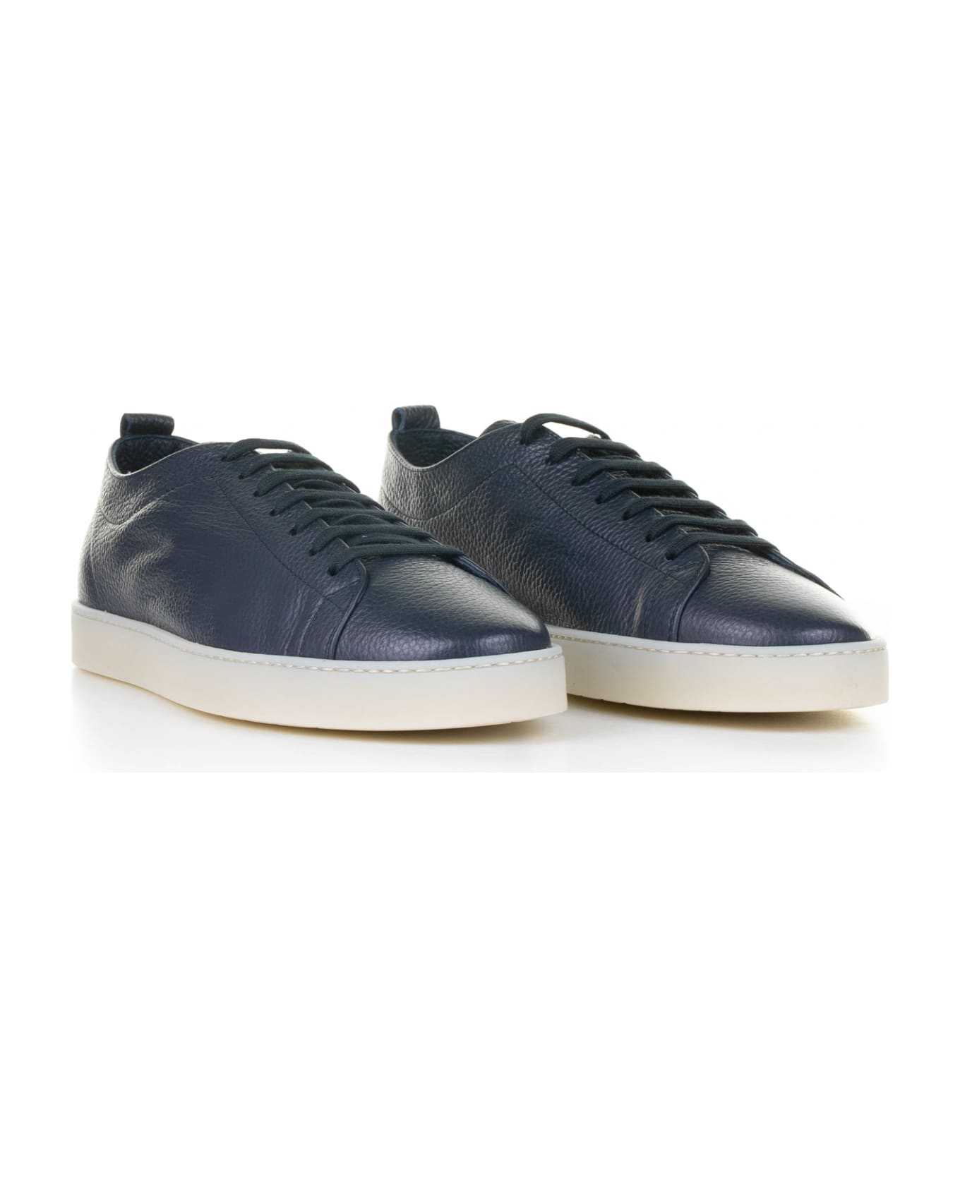 Barrett Blue Leather Sneaker - Blu