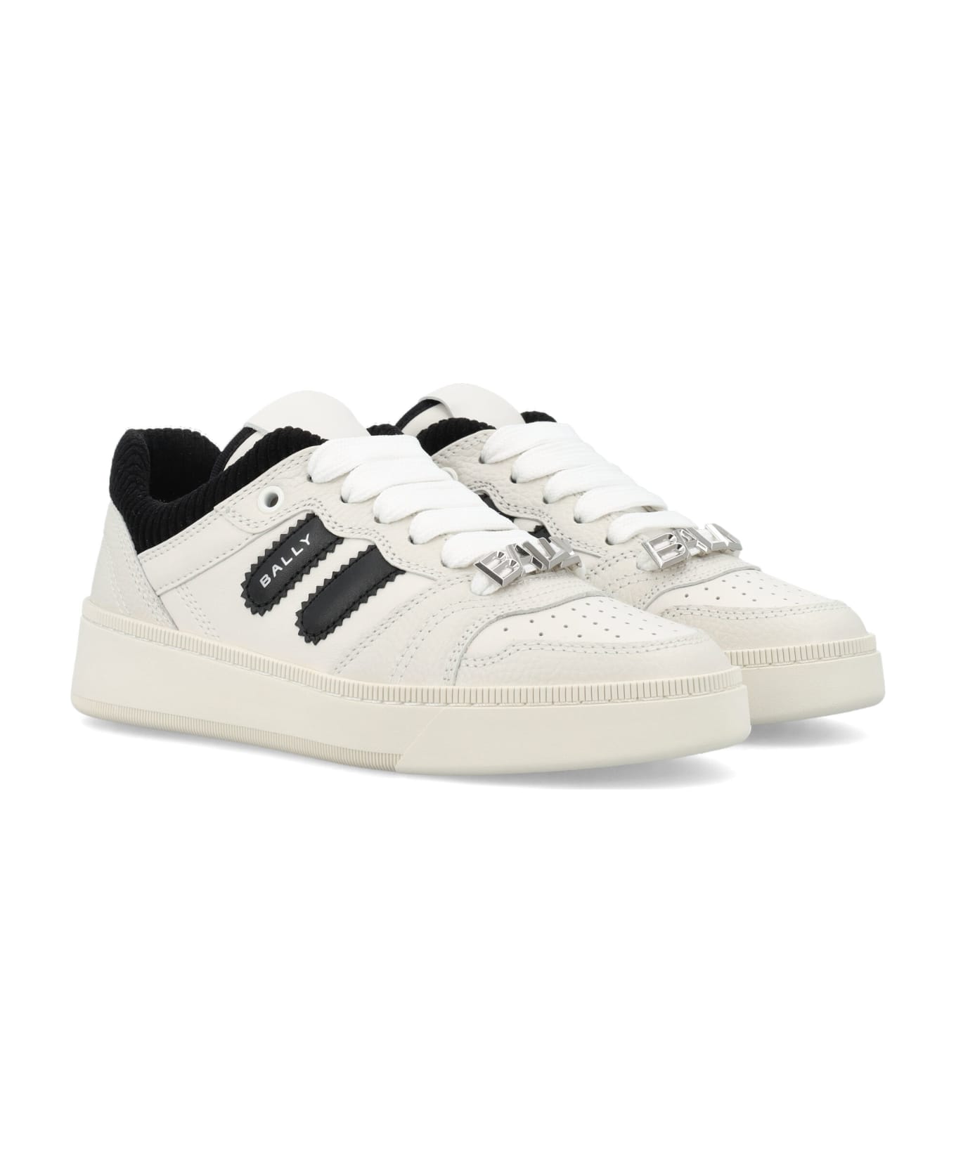 Bally Royalty-w Leather Sneakers - WHITE/BLACK スニーカー