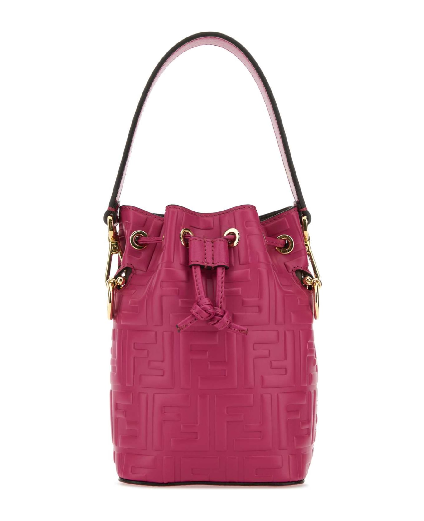 Fendi Fuchsia Leather Mini Mon Tresor Bucket Bag - CICLAMINOPILAROS