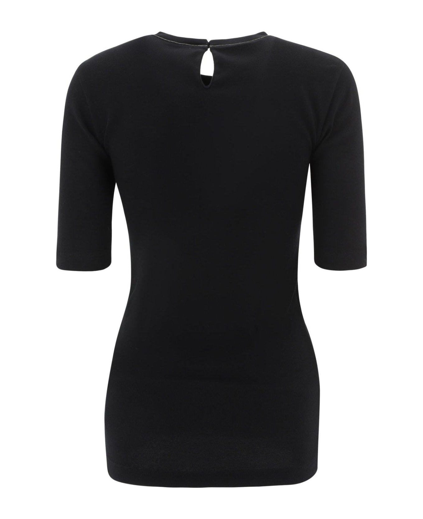 Brunello Cucinelli Embellished Short-sleeved T-shirt - Black