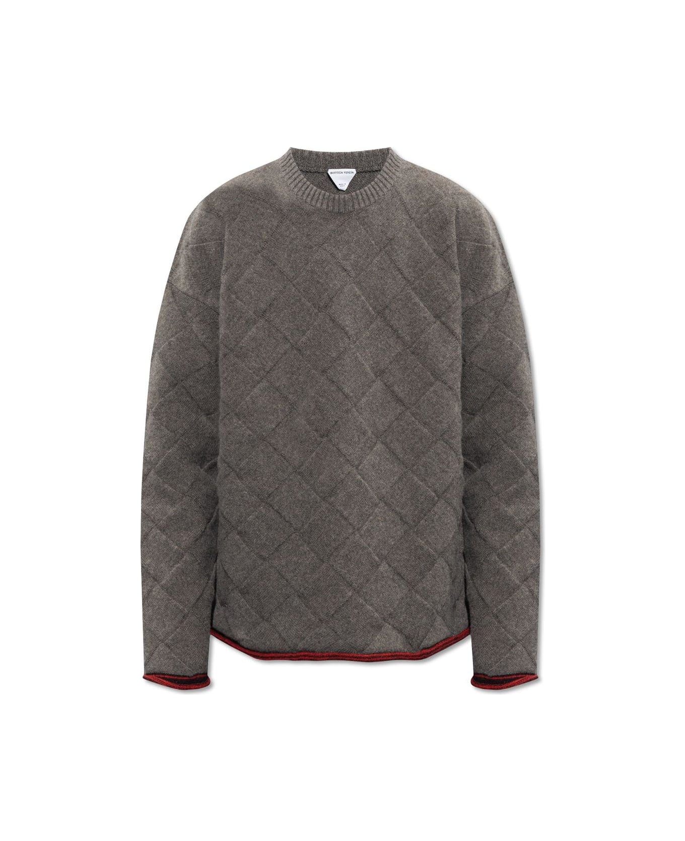 Bottega Veneta Crewneck Sleeved Sweater - GREY ニットウェア