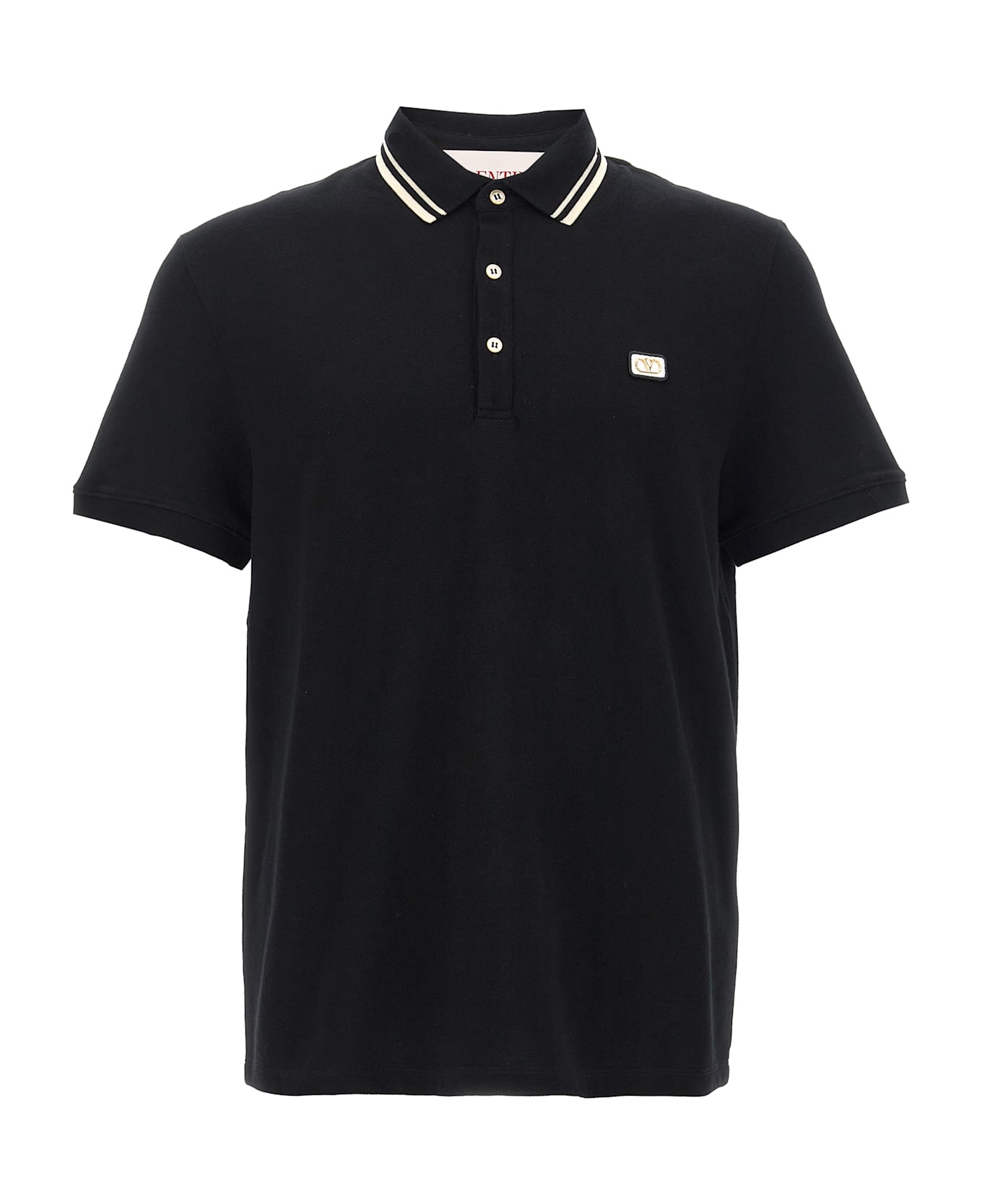 Valentino Garavani 'vlogo' Polo Shirt - Black  