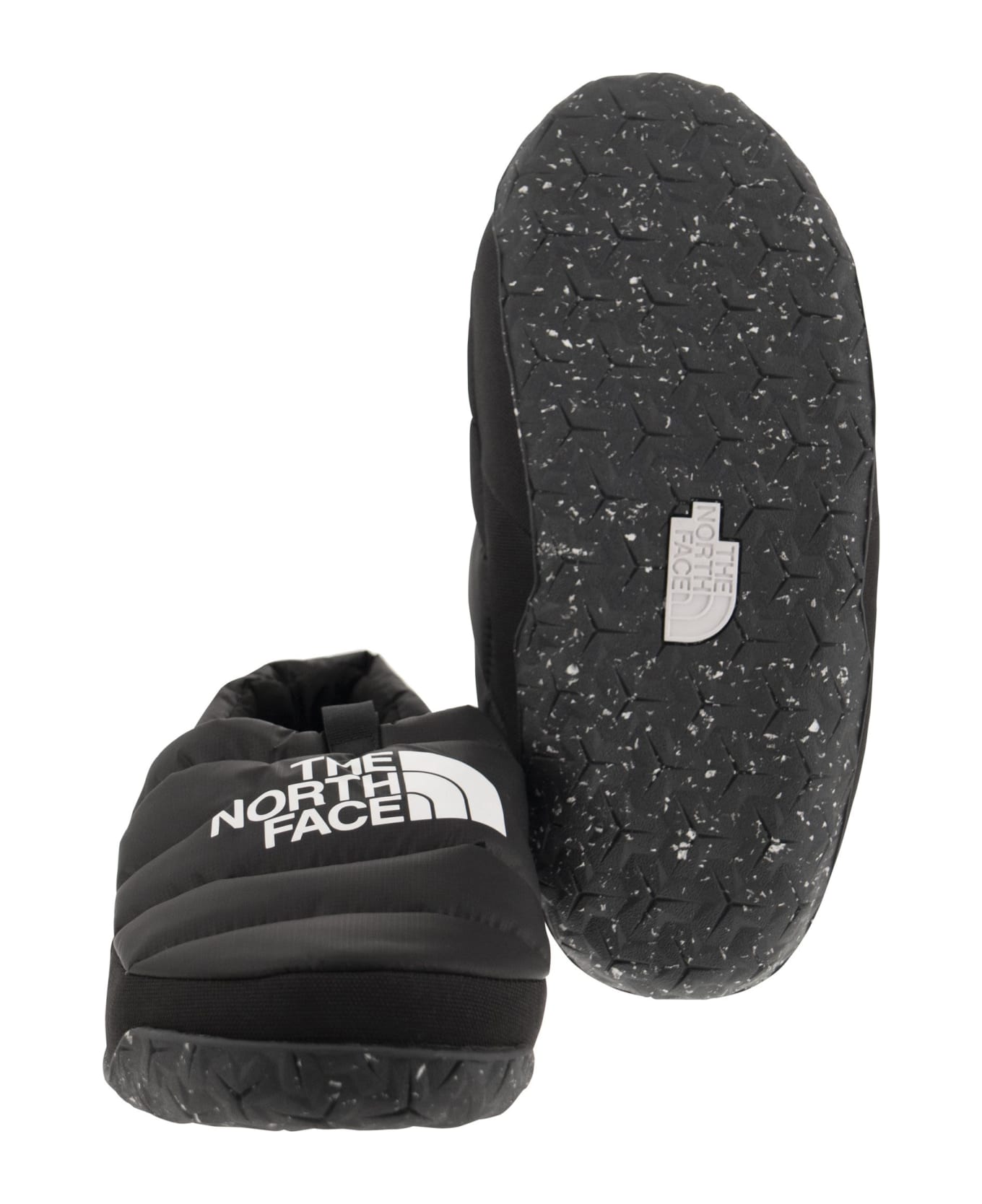 The North Face Nuptse - Winter Slippers - Black/white スニーカー