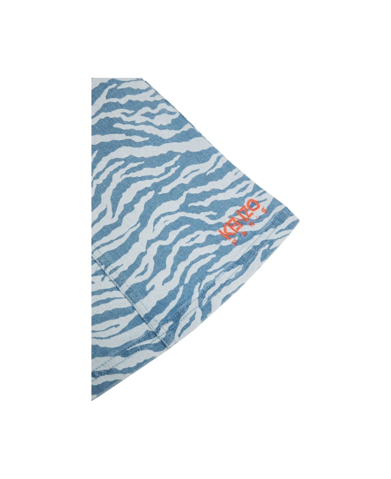 Kenzo Patterned Skirt - BABY BLUE