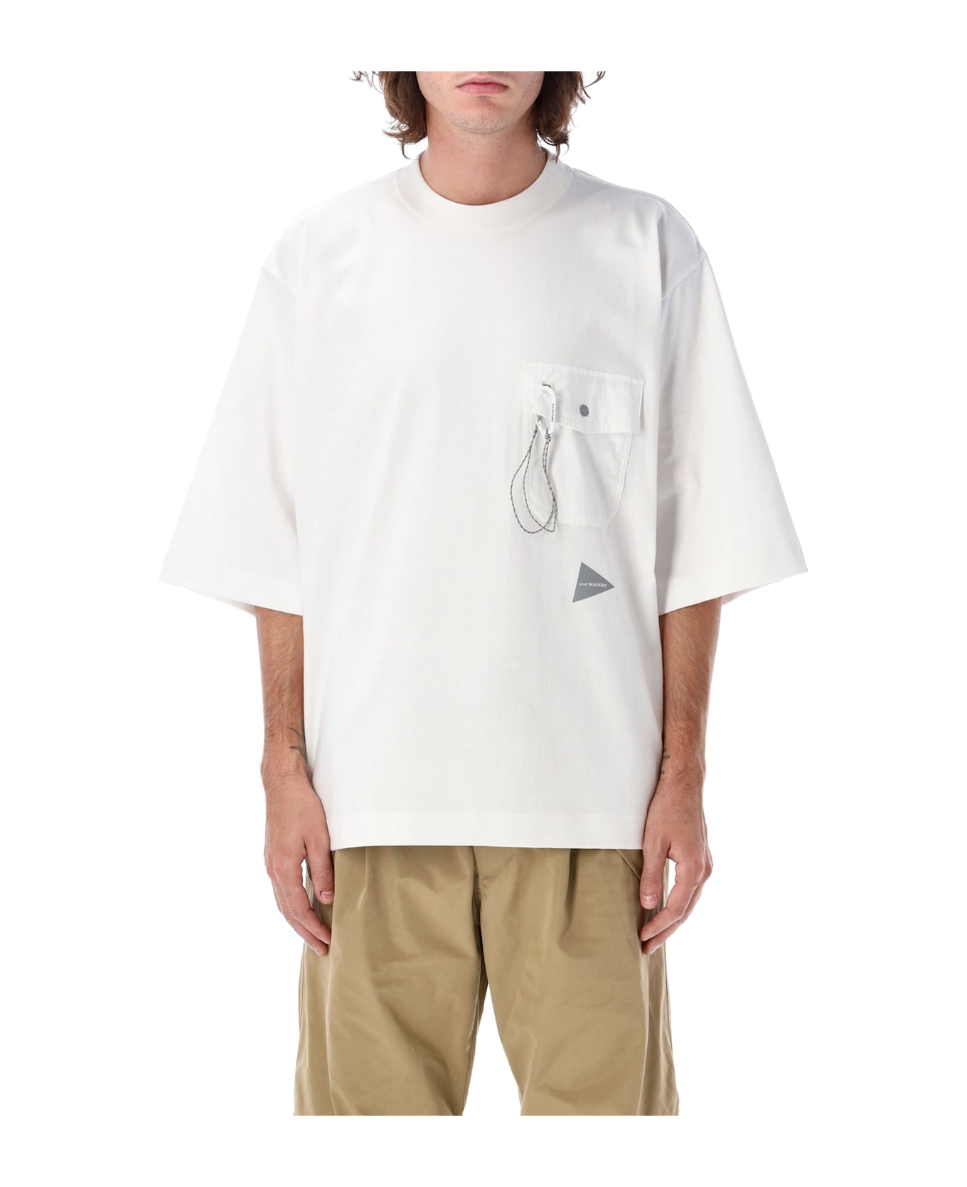 And Wander 77 Heavy Cotton T-shirt - WHITE