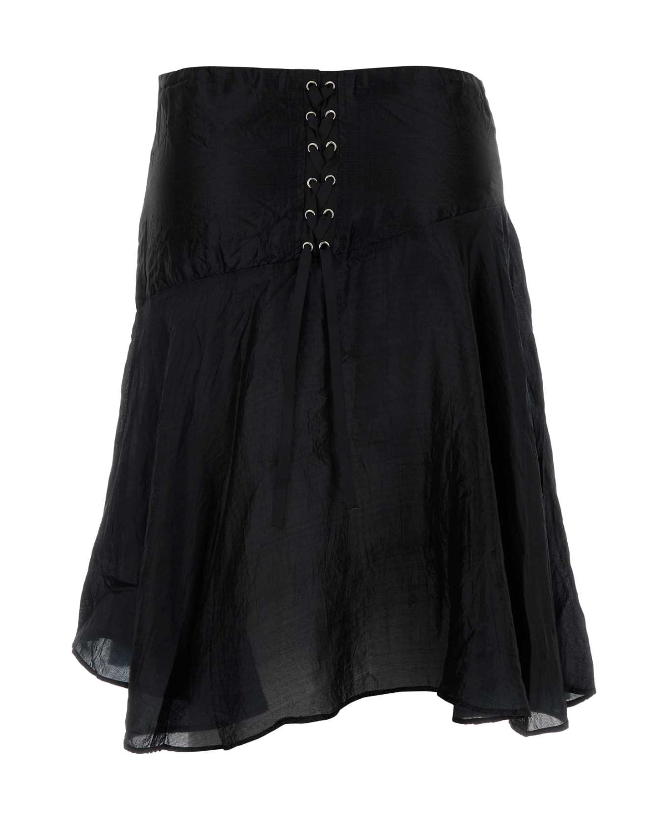 Gimaguas Black Silk Justine Skirt - BLACK