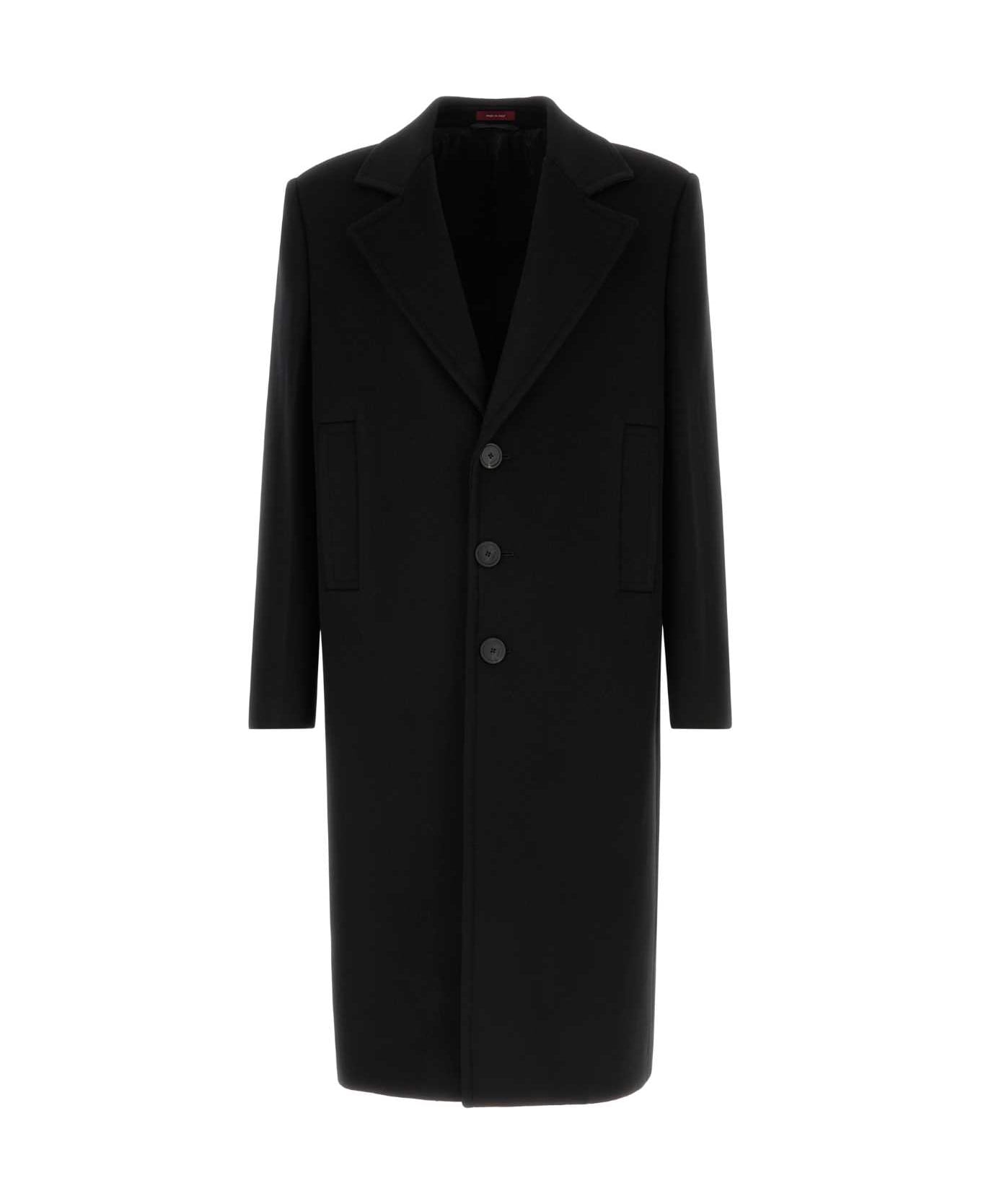 Gucci Black Wool Blend Coat - NERO